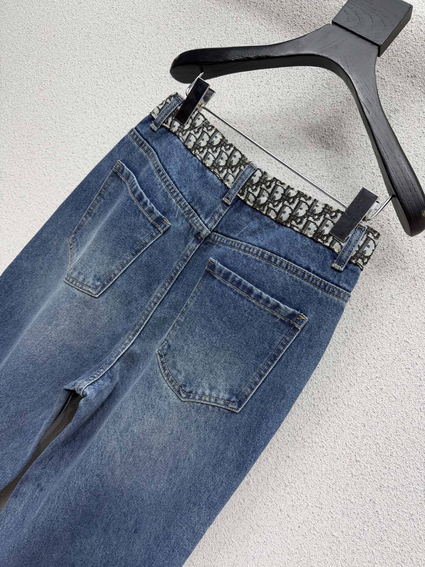 26NEW Color Block Monogram Straight Leg Jeans