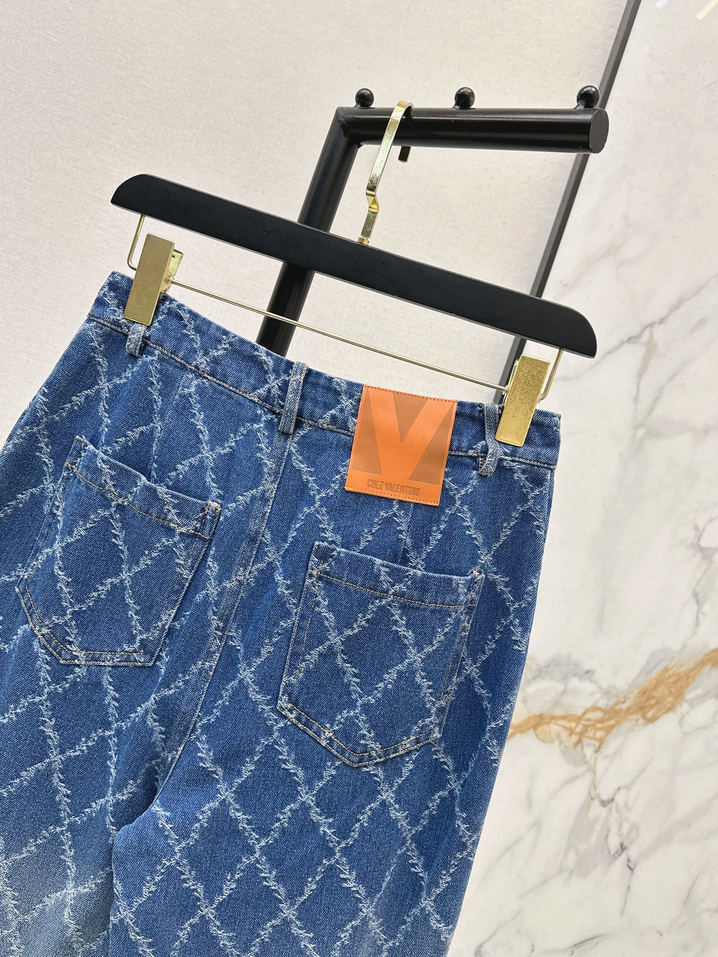 26SS New Diamond Pattern Jeans