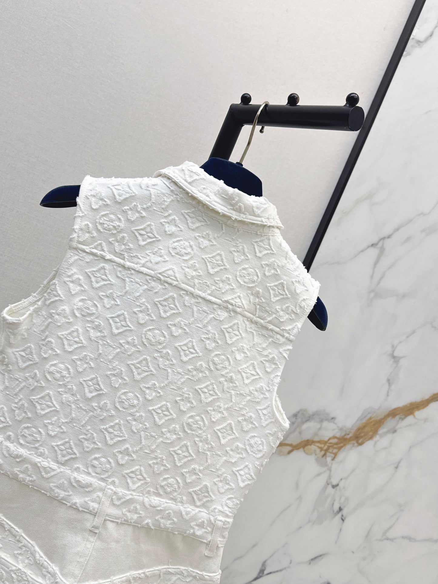 26 New Jacquard White Denim Dress