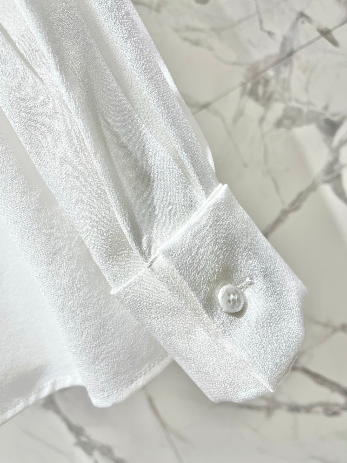 26NEW Silk Ruffle Shirt