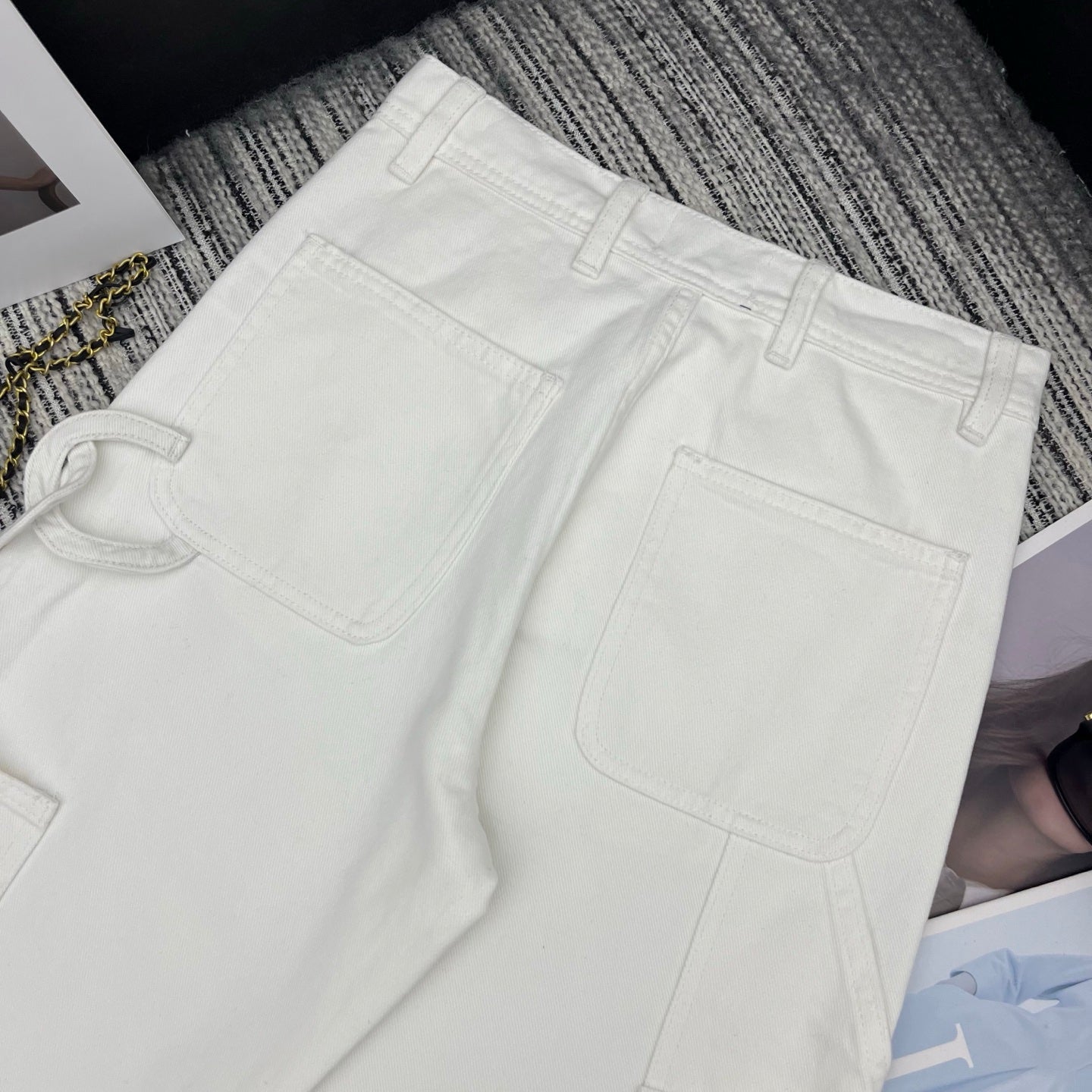 26NEW logo embellished straight-leg jeans