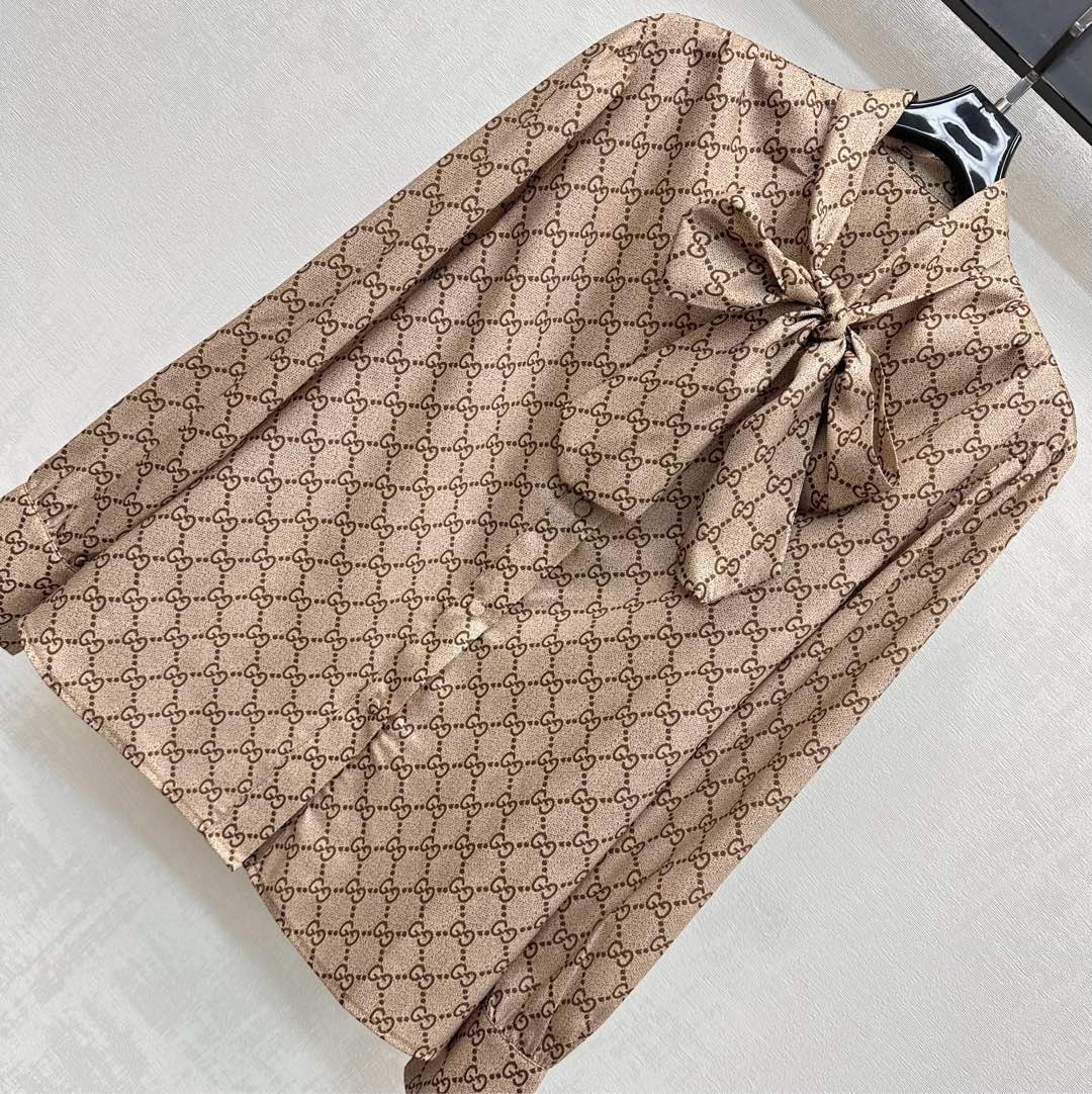 26NEW Lace-up Print Shirt