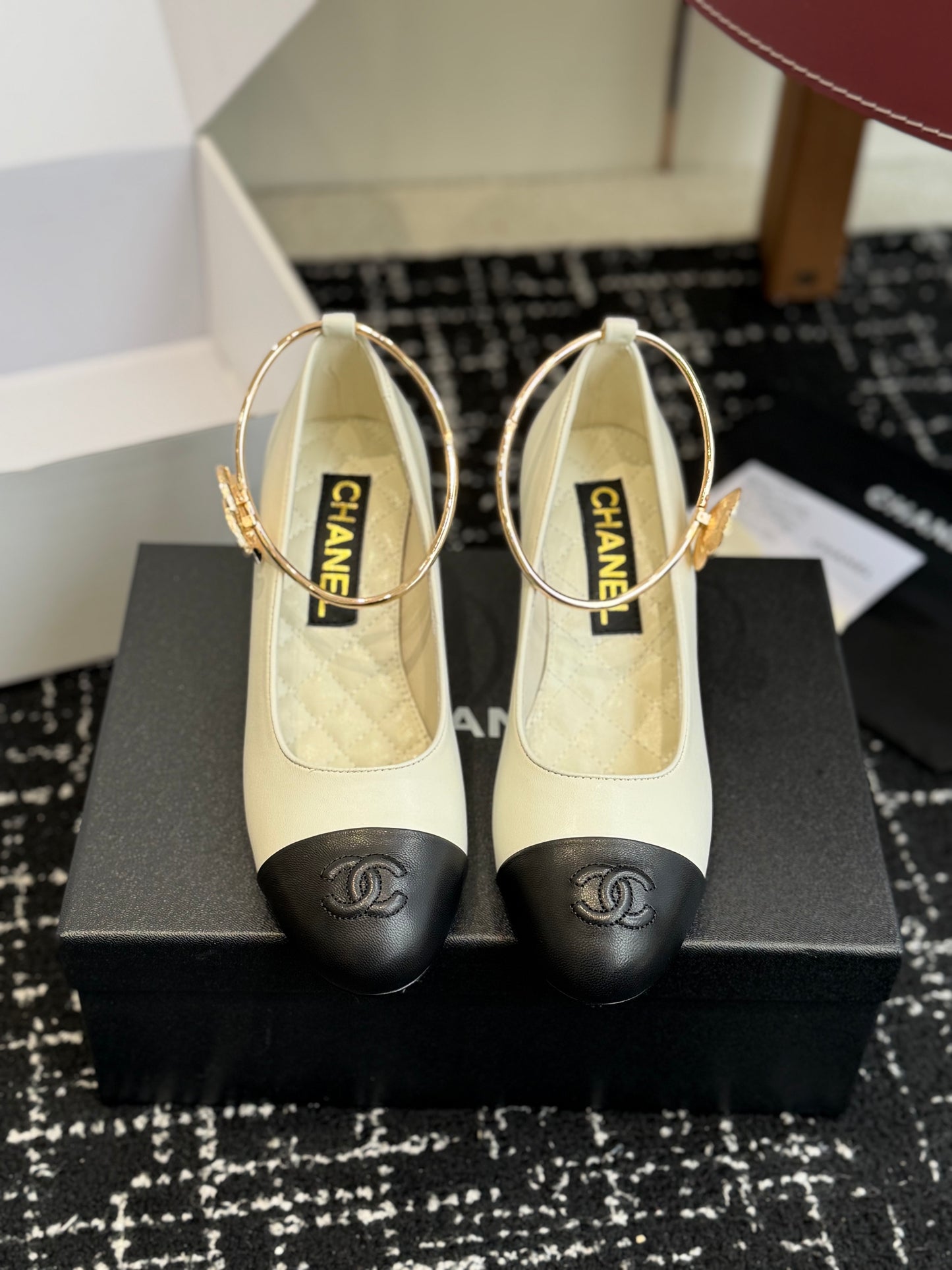 26NEW Spring/Summer Mary Jane Shoes with Large Pearl Heels