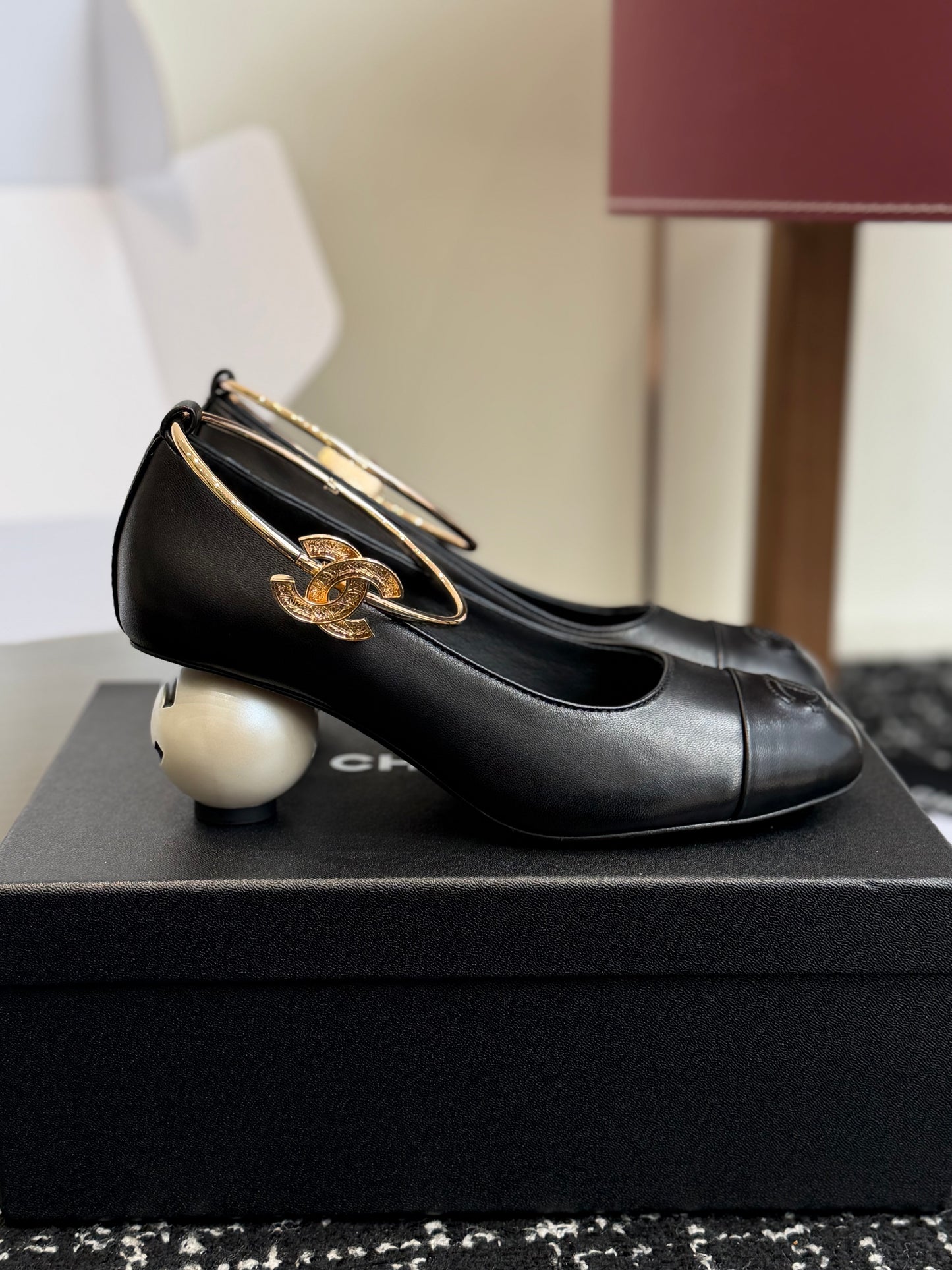 26NEW Spring/Summer Mary Jane Shoes with Large Pearl Heels