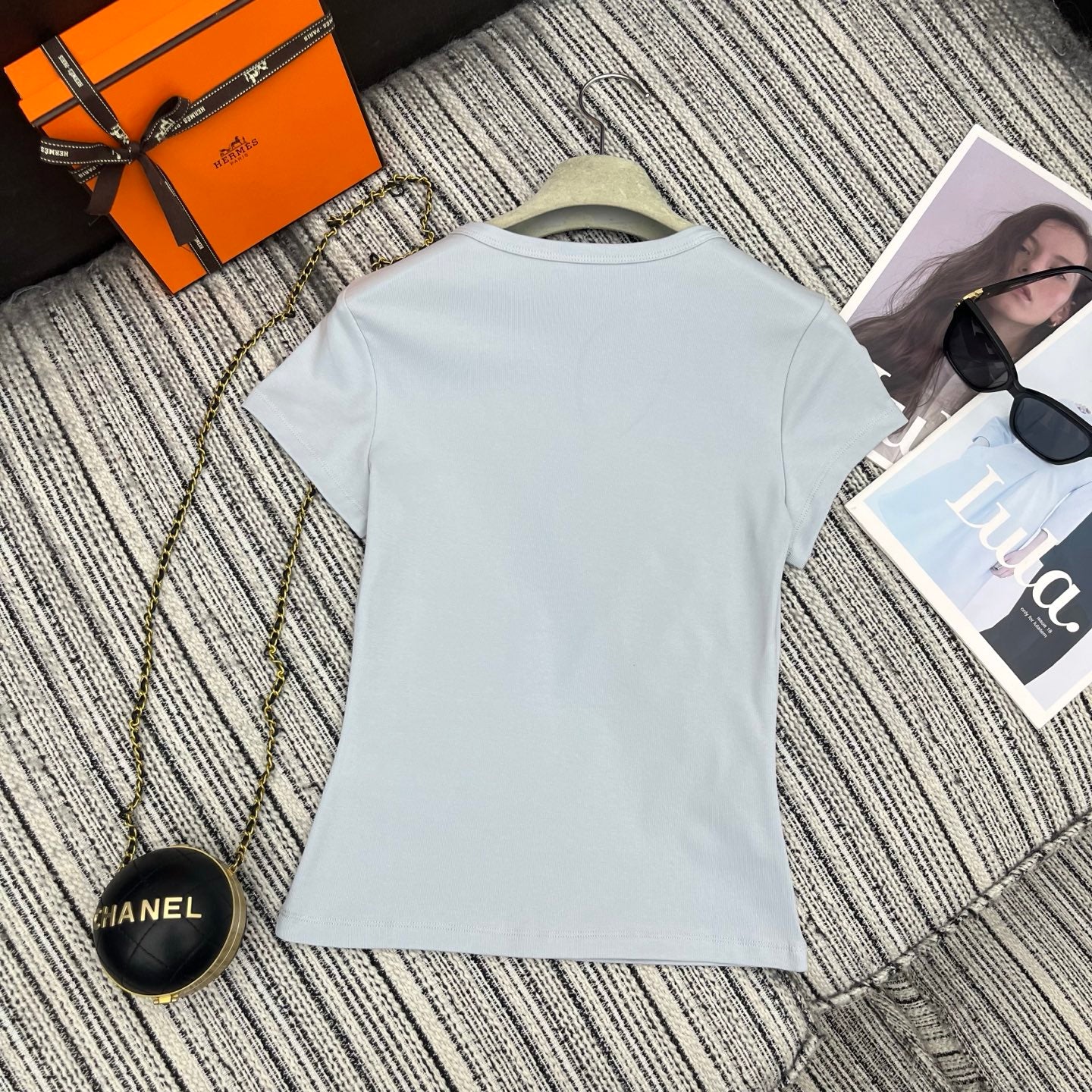 26NEW Letter-embellished Short-sleeved T-shirt