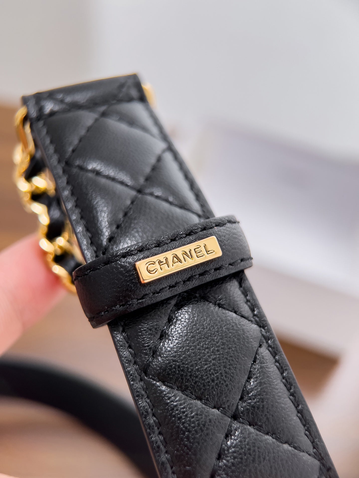Women's chain buckle belt, 3.0cm