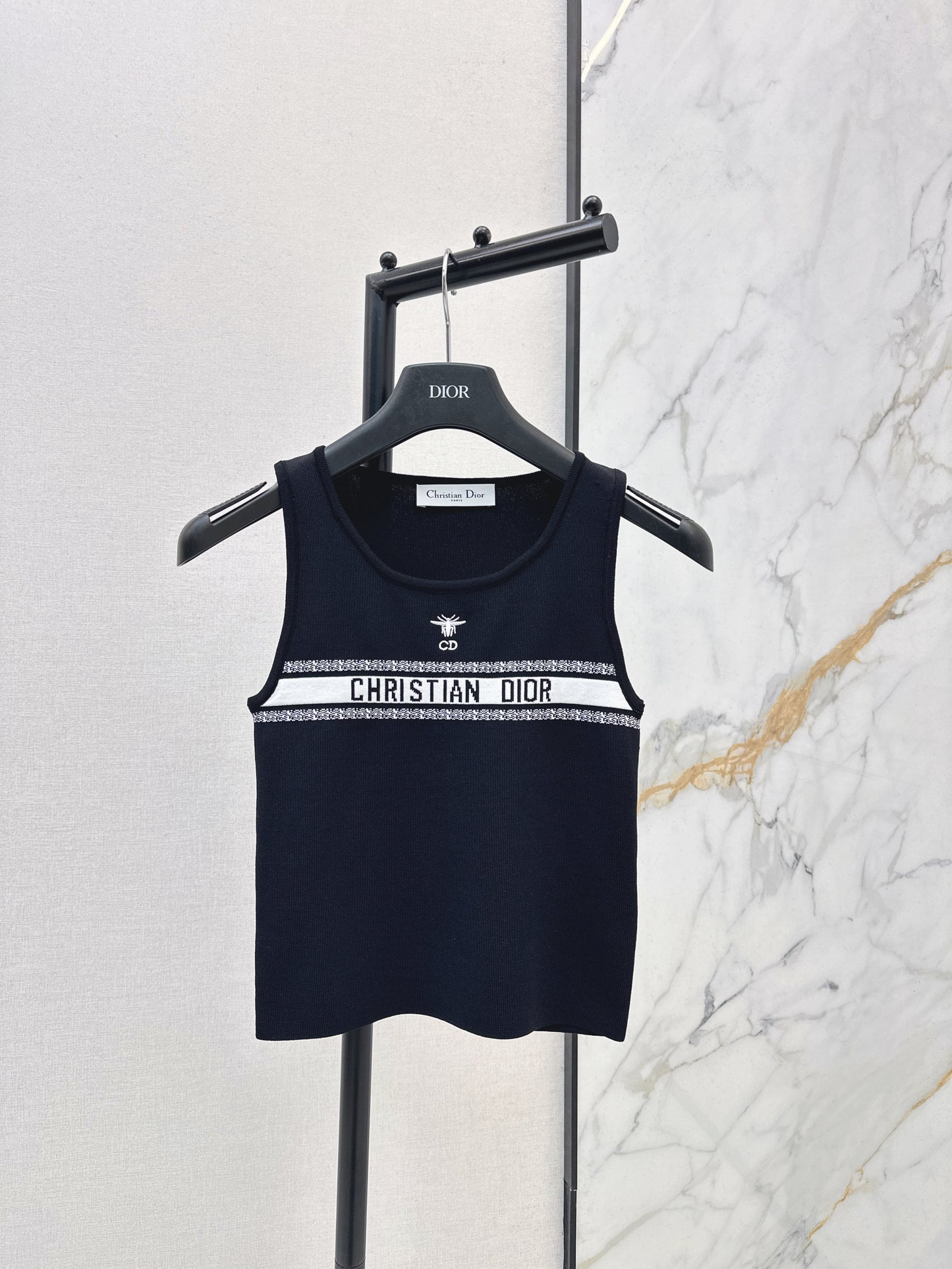 26SS New Letter Jacquard Knitted Vest