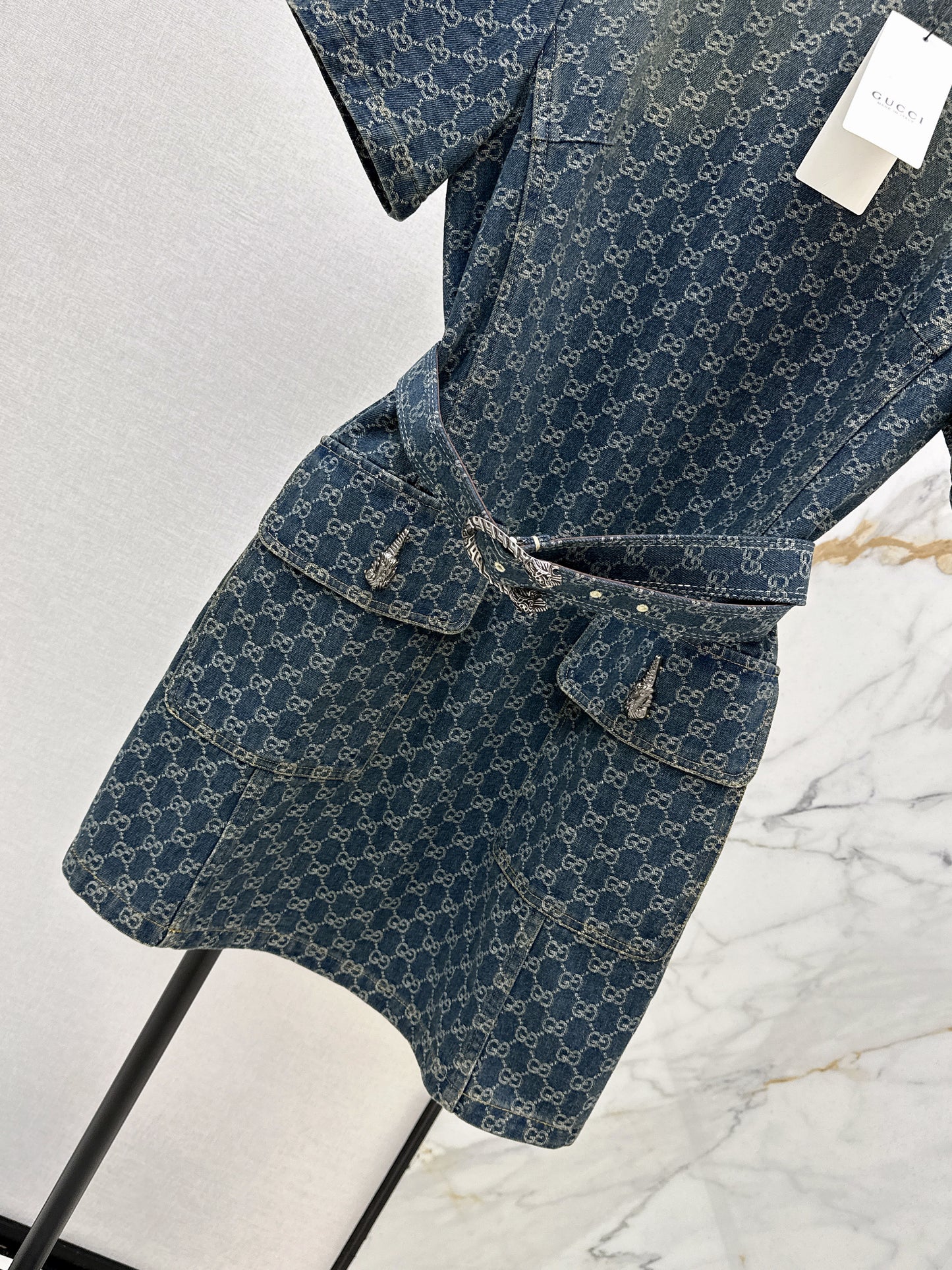 26SS New Spring/Summer Jacquard Short-Sleeve Dress