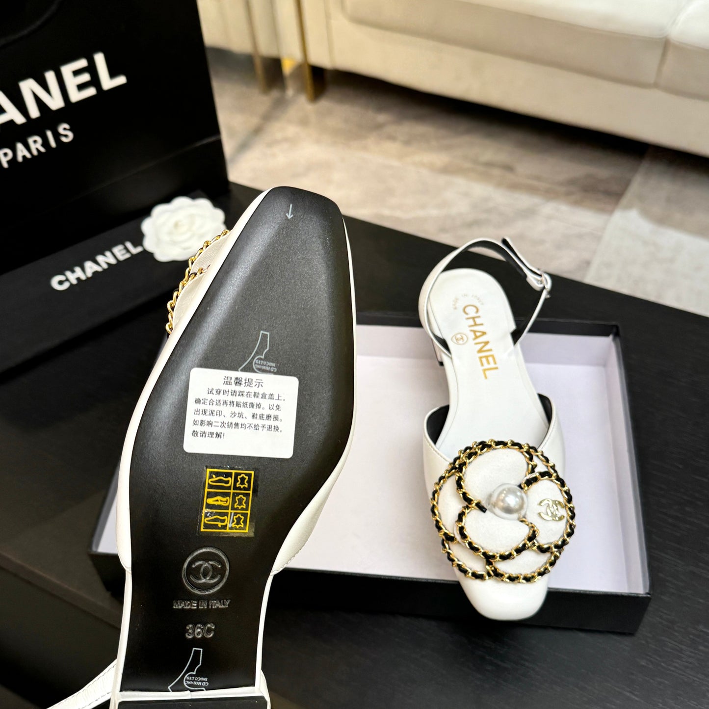 Camellia Mary Jane Flats