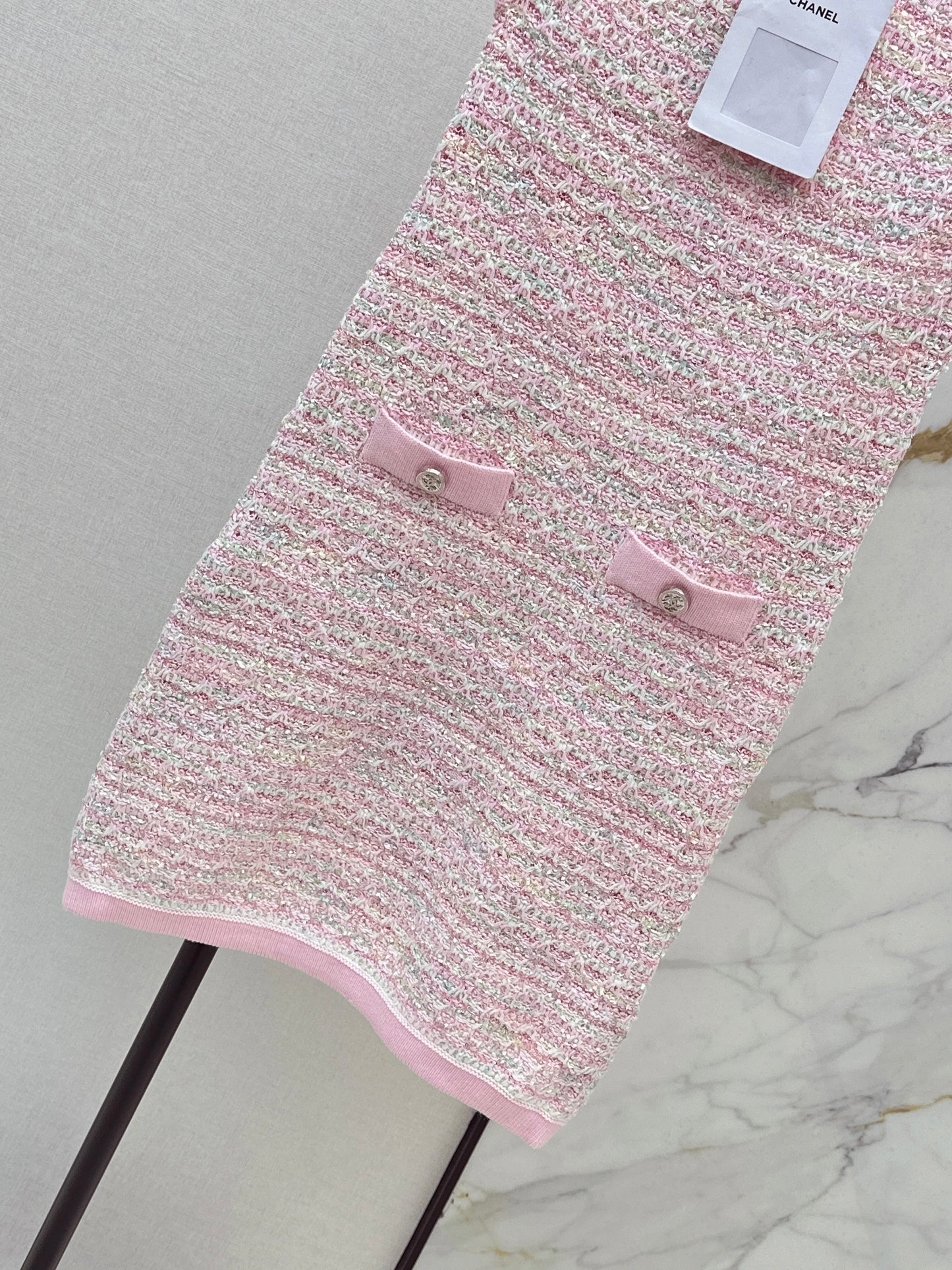 26SS New Knitted Vest Dress