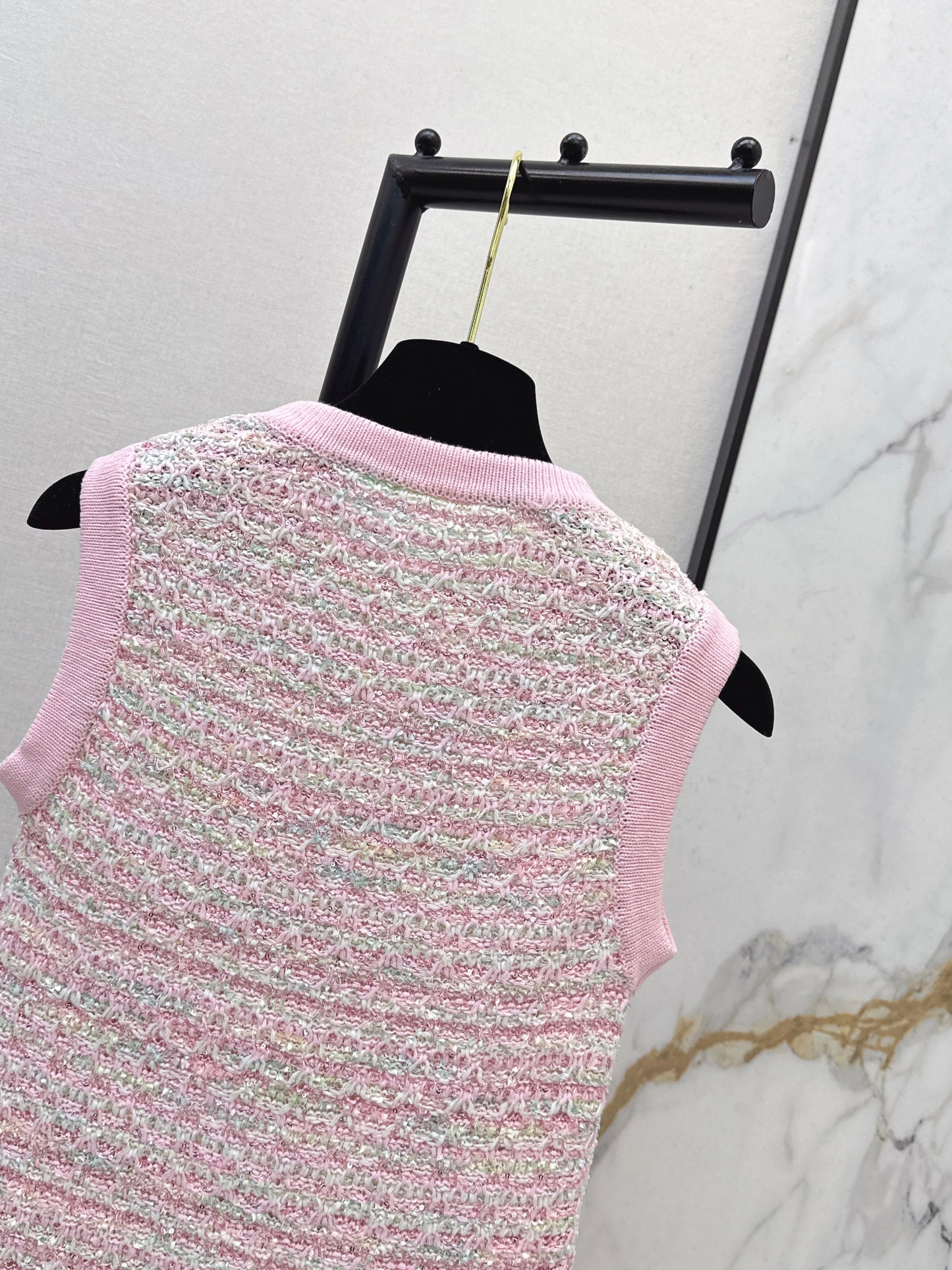 26SS New Knitted Vest Dress