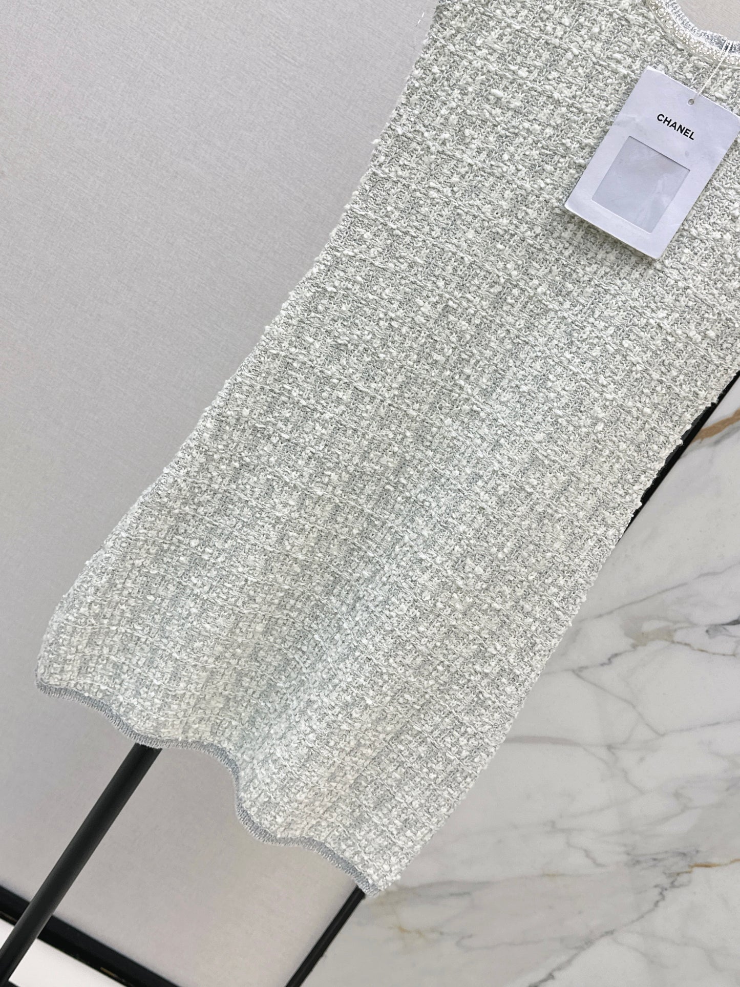 26SS New Arrival: Iridescent Knitted Vest Dress