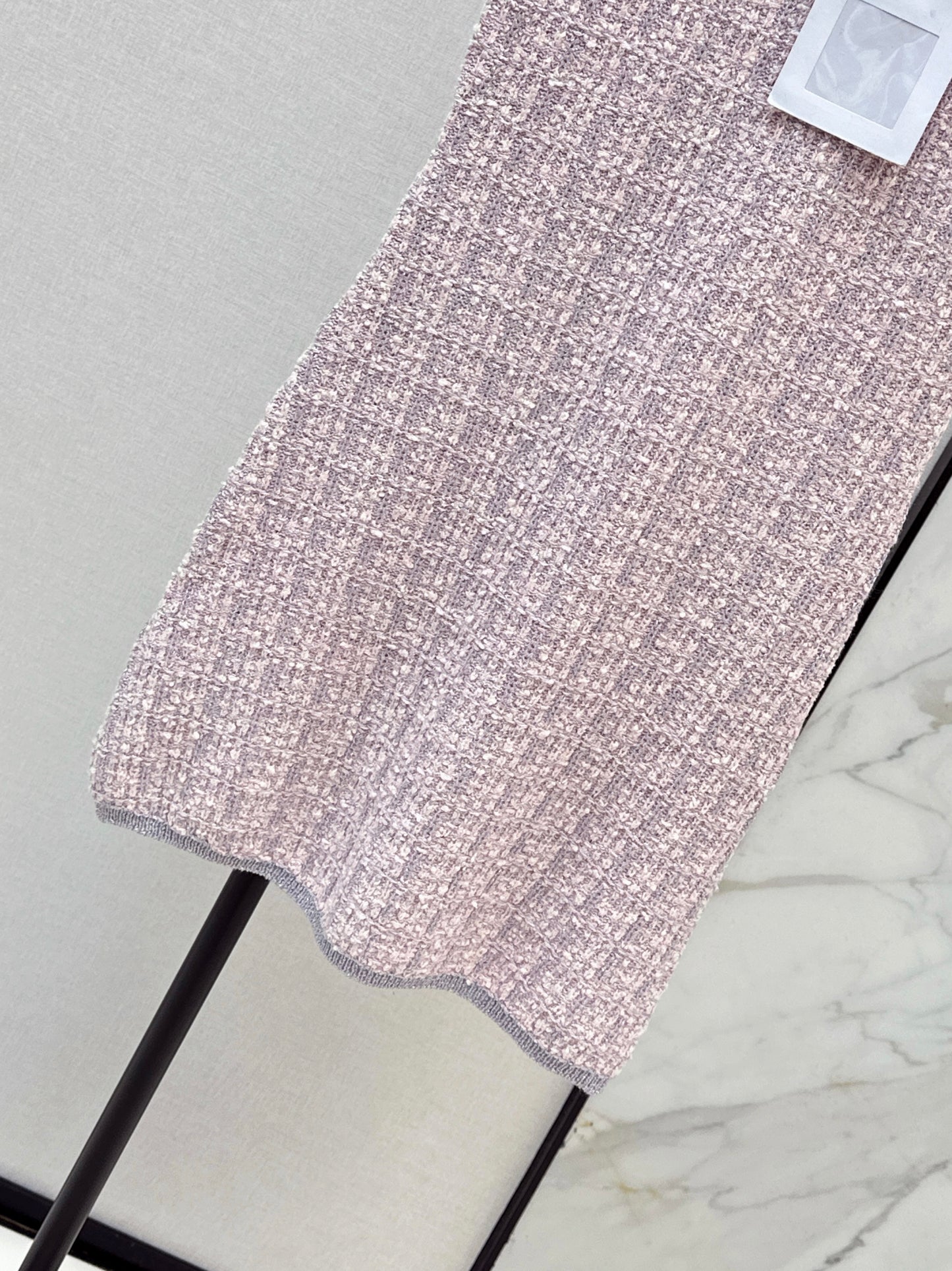 26SS New Arrival: Iridescent Knitted Vest Dress