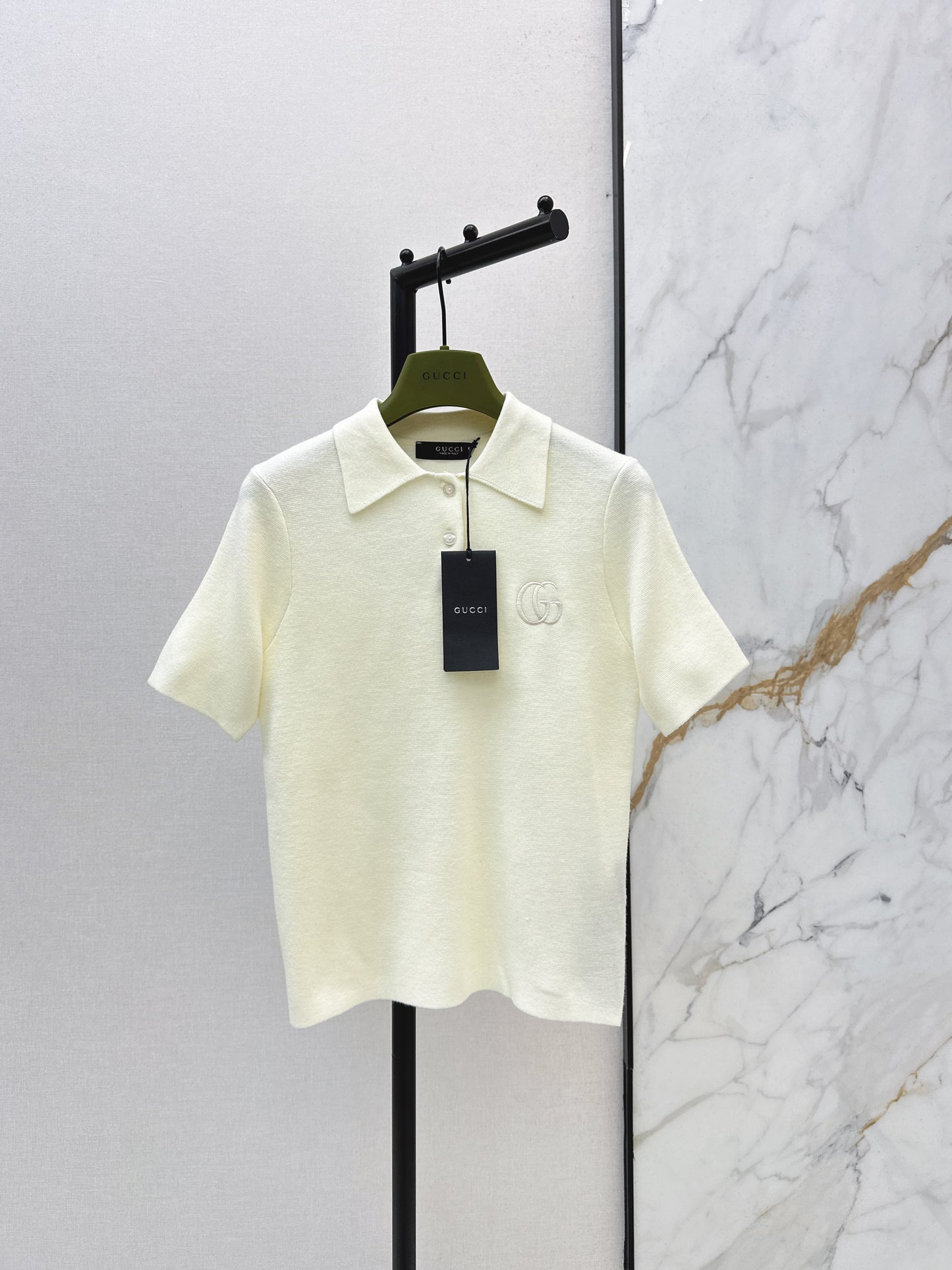 26SS Spring/Summer Newest Polo Collar Knit Sweater with Embroidery
