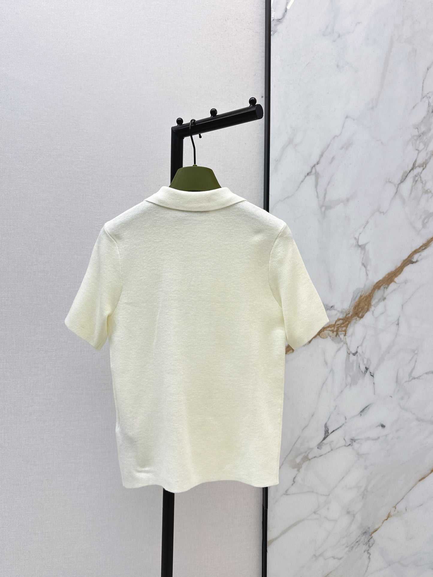 26SS Spring/Summer Newest Polo Collar Knit Sweater with Embroidery