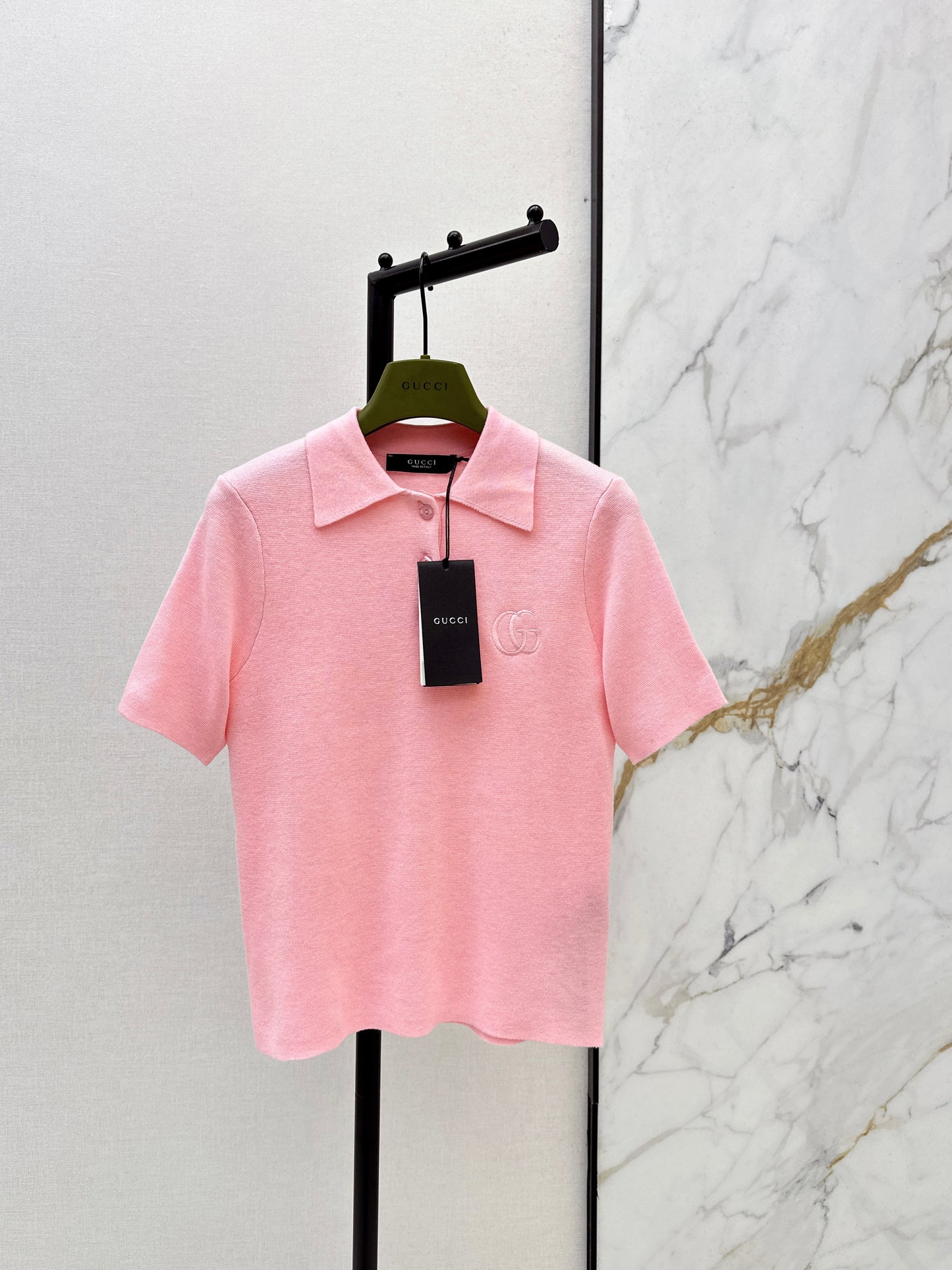 26SS Spring/Summer Newest Polo Collar Knit Sweater with Embroidery