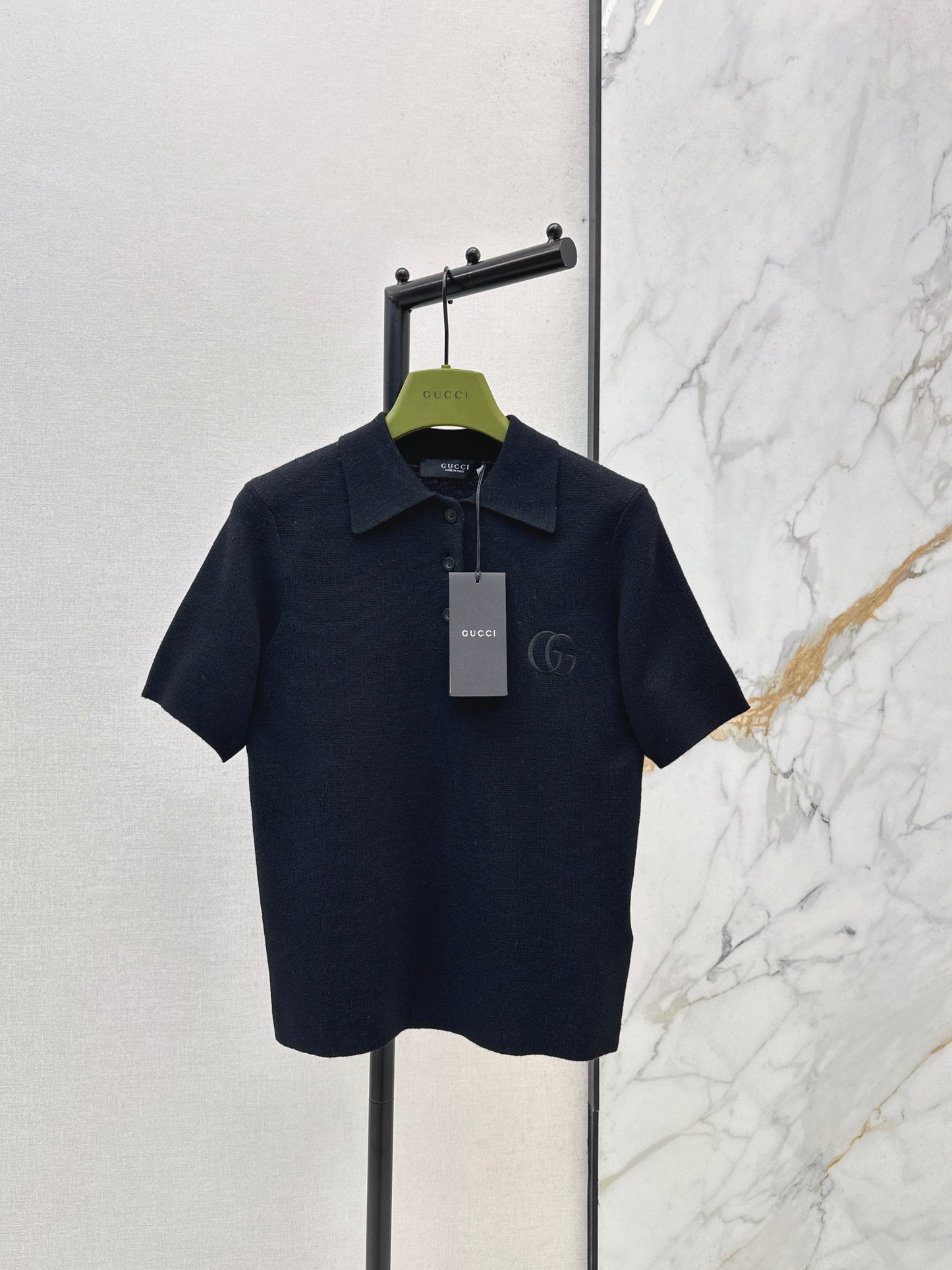 26SS Spring/Summer Newest Polo Collar Knit Sweater with Embroidery