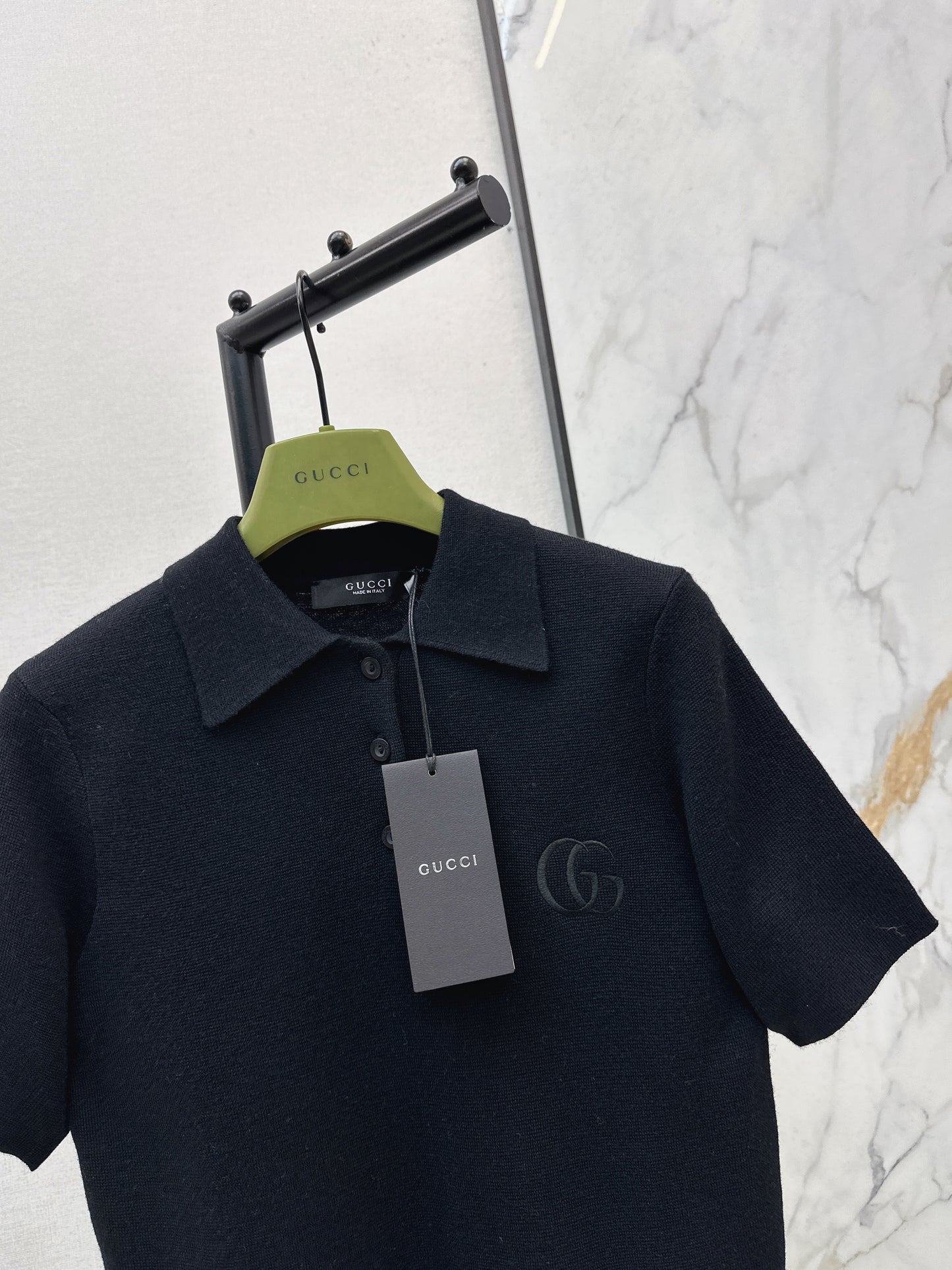 26SS Spring/Summer Newest Polo Collar Knit Sweater with Embroidery