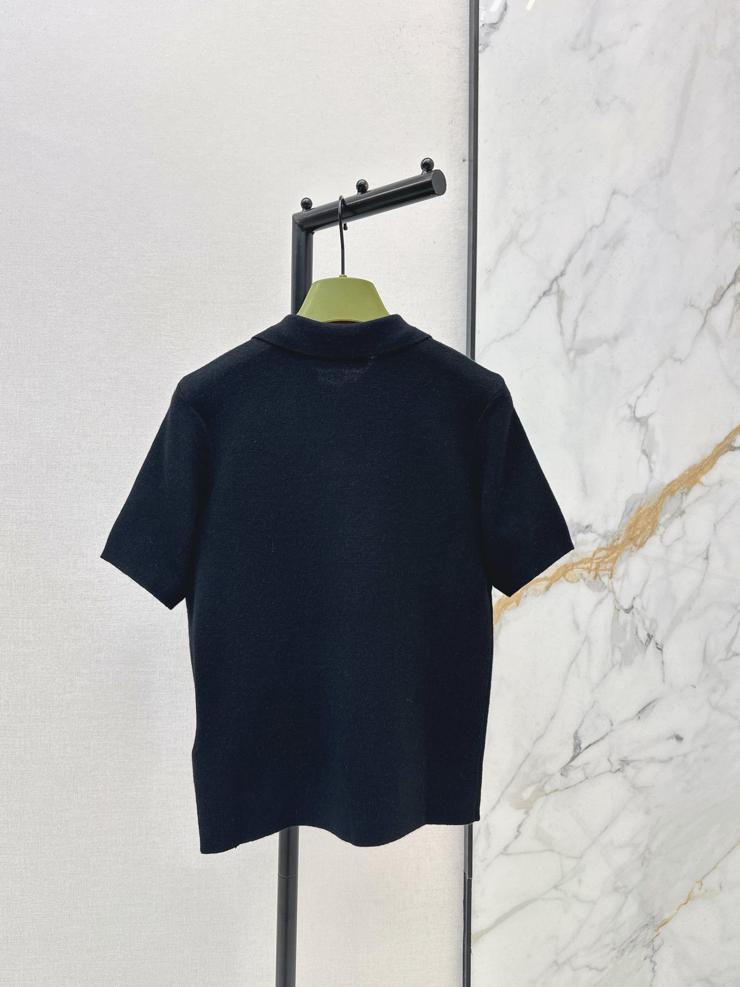 26SS Spring/Summer Newest Polo Collar Knit Sweater with Embroidery