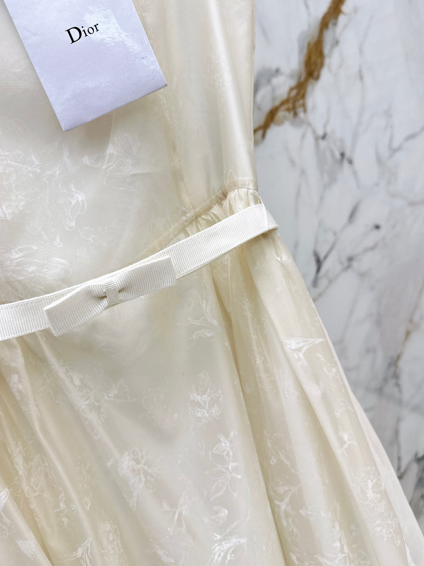 26SS New Jacquard Square Neck Long Dress
