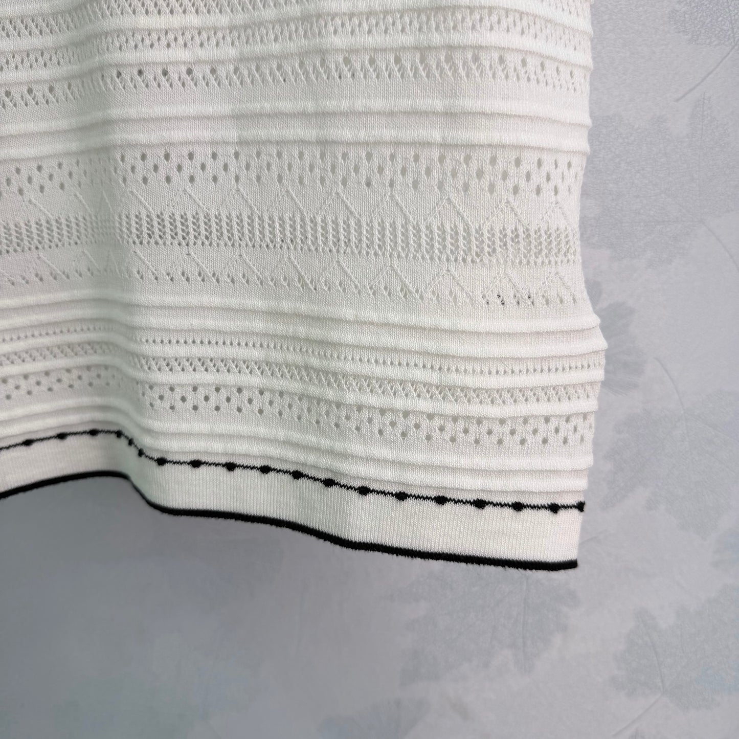 26SS NEW Camellia Hollow-Out Knit Short-Sleeve