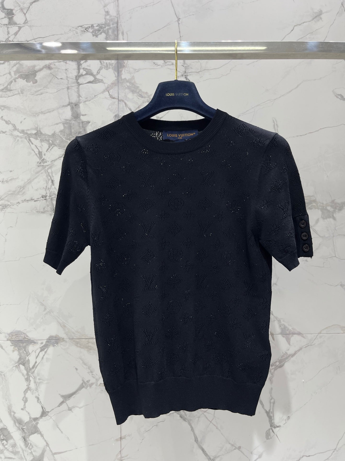 26SS NEW Hollow-out Round Neck Knit Short Sleeve