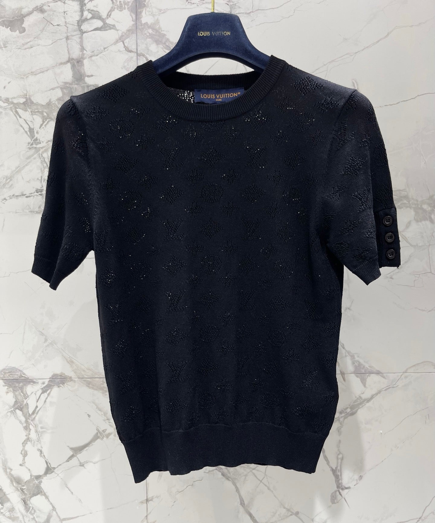 26SS NEW Hollow-out Round Neck Knit Short Sleeve
