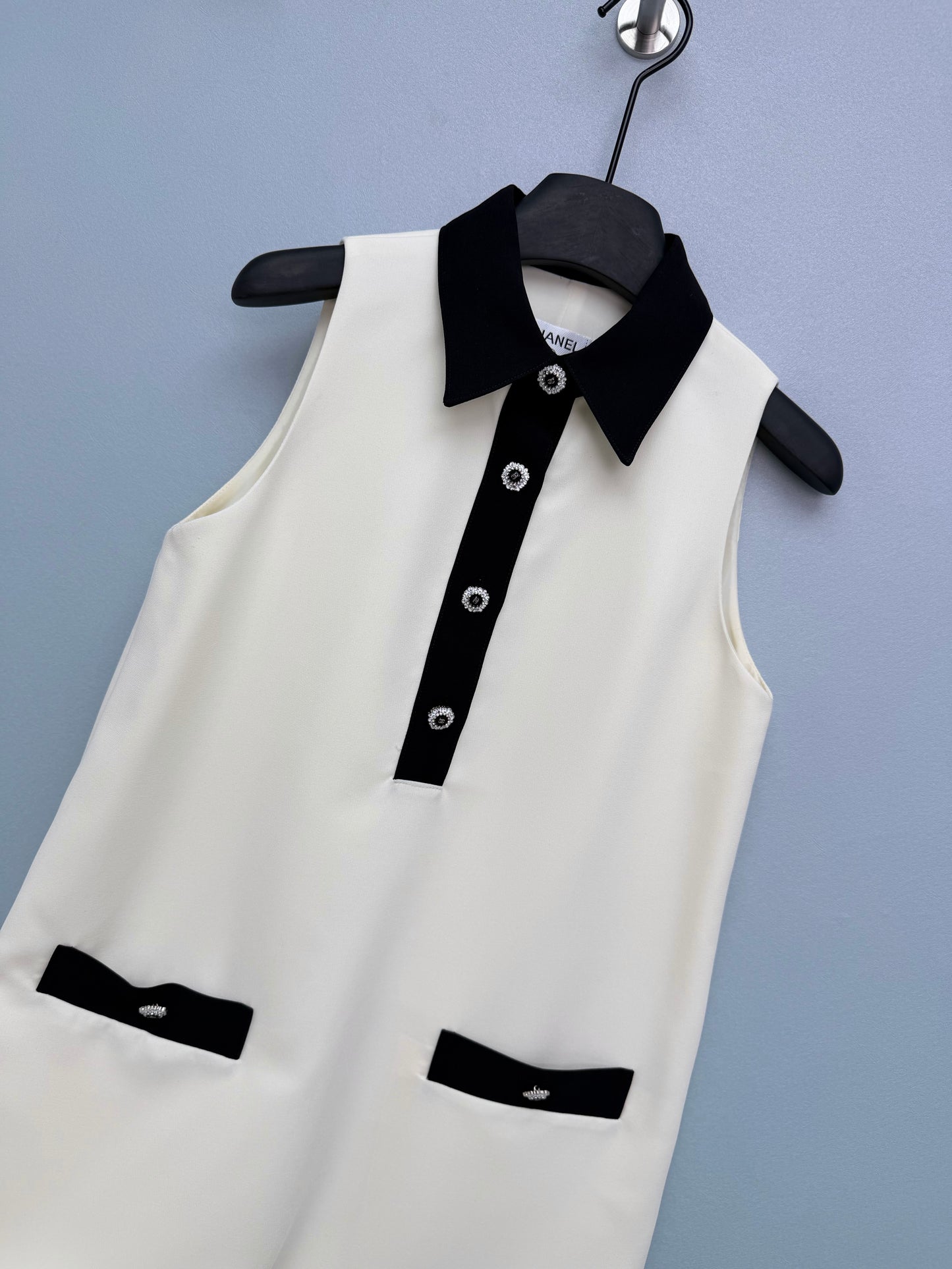26SS NEW Color Block Sleeveless Dress