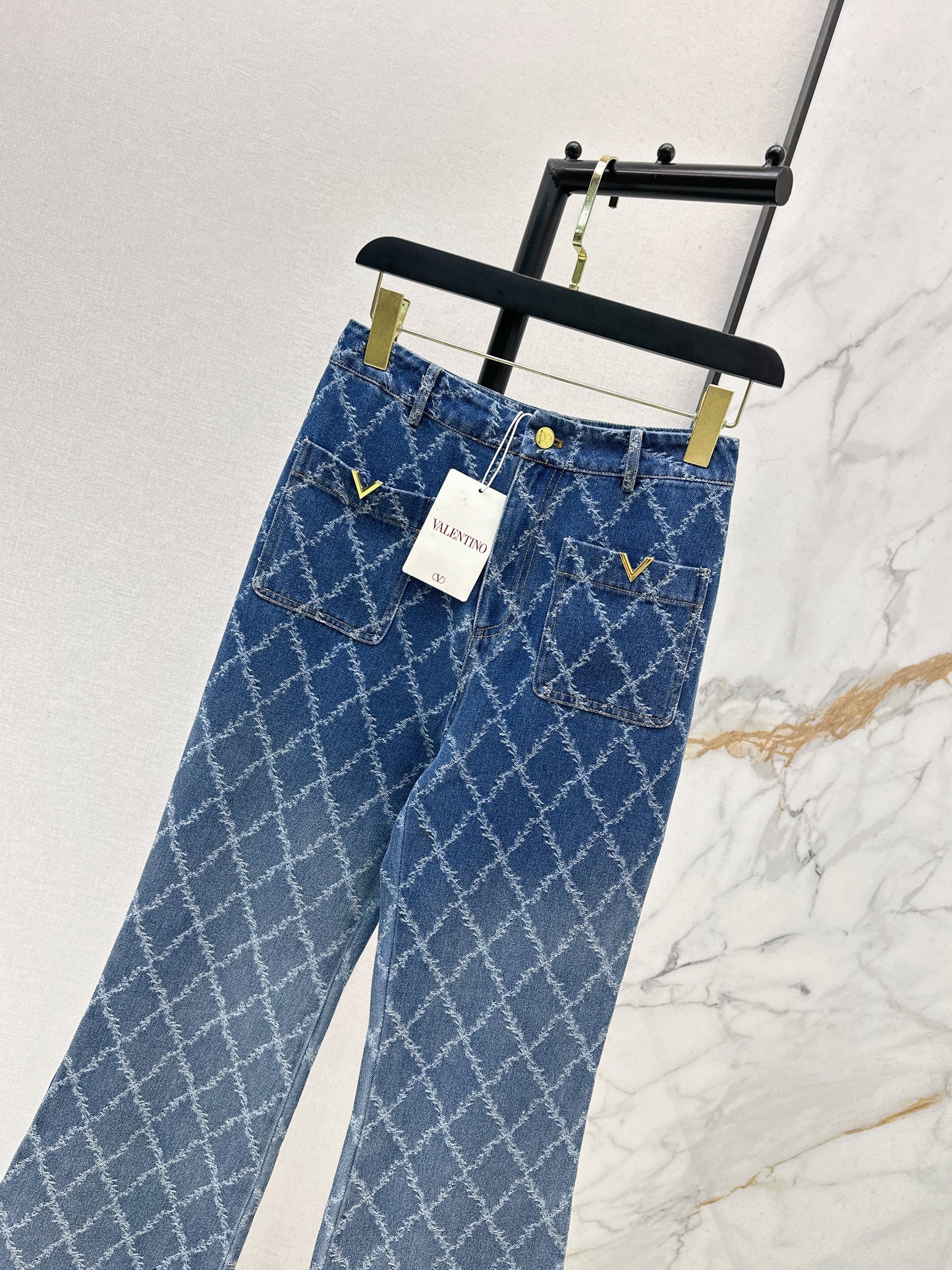26SS New Diamond Pattern Jeans
