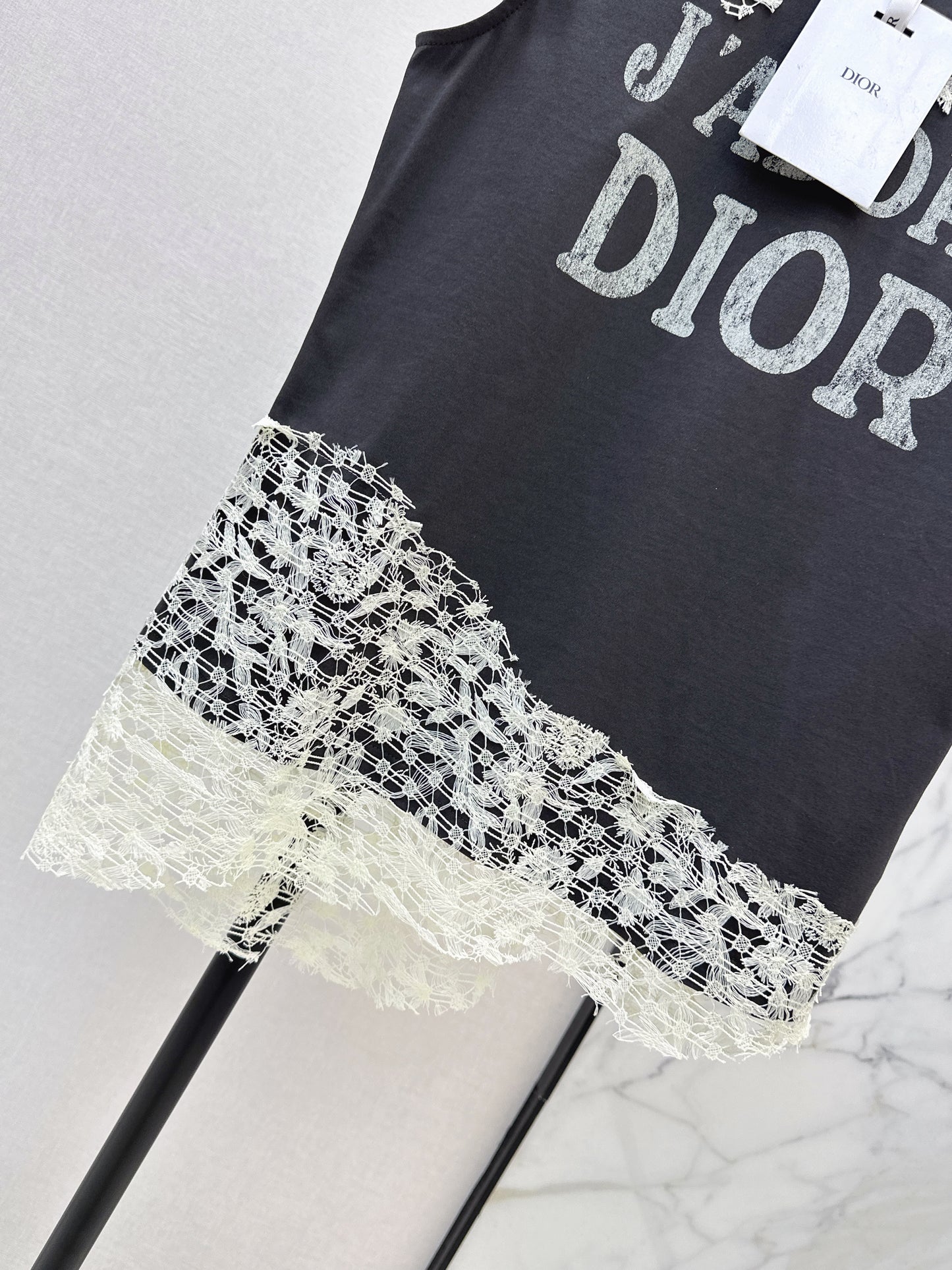 26SS New Lace Trim Patchwork T-Shirt