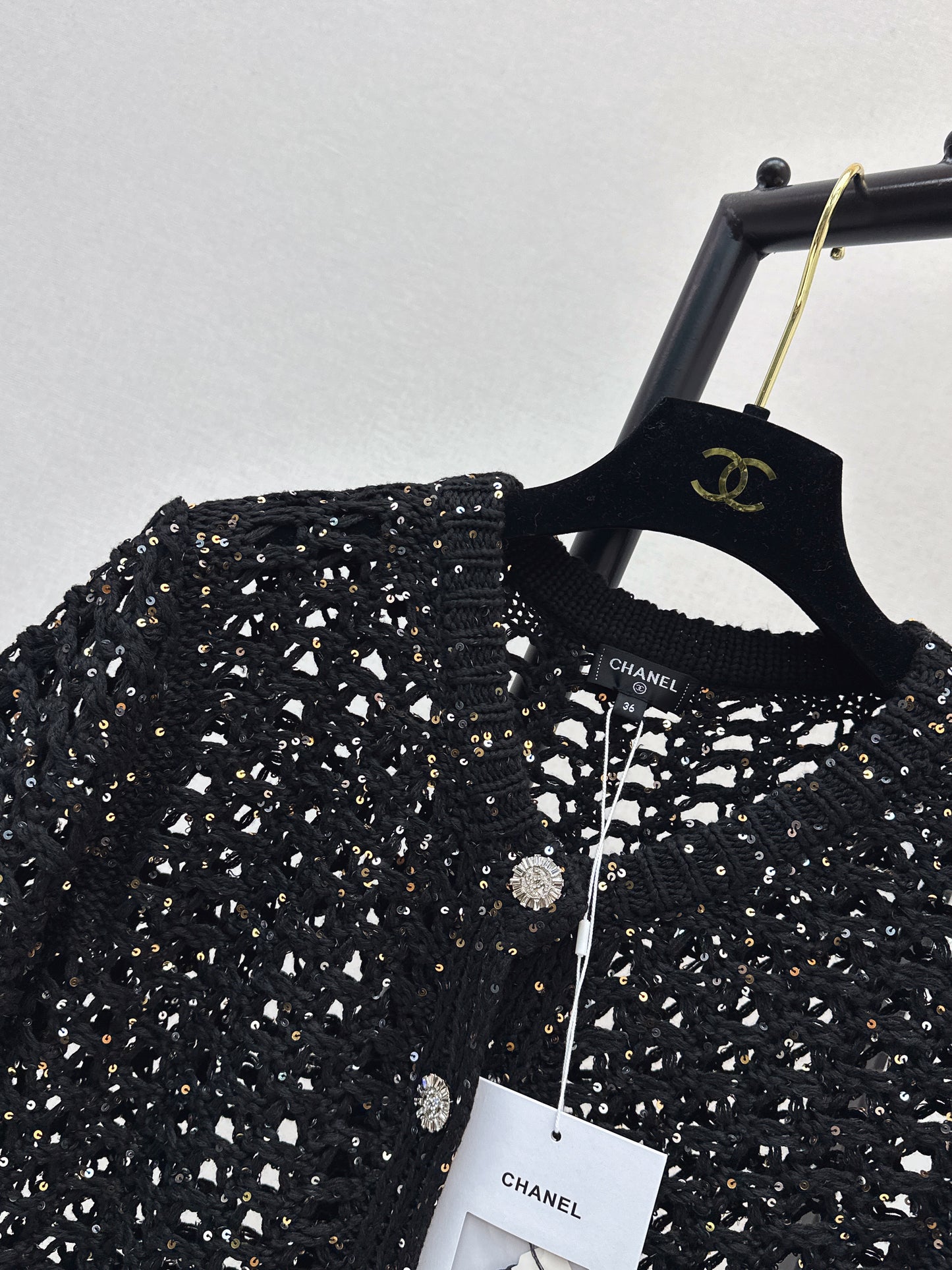 26SS New Colorful Sequin Knit Cardigan