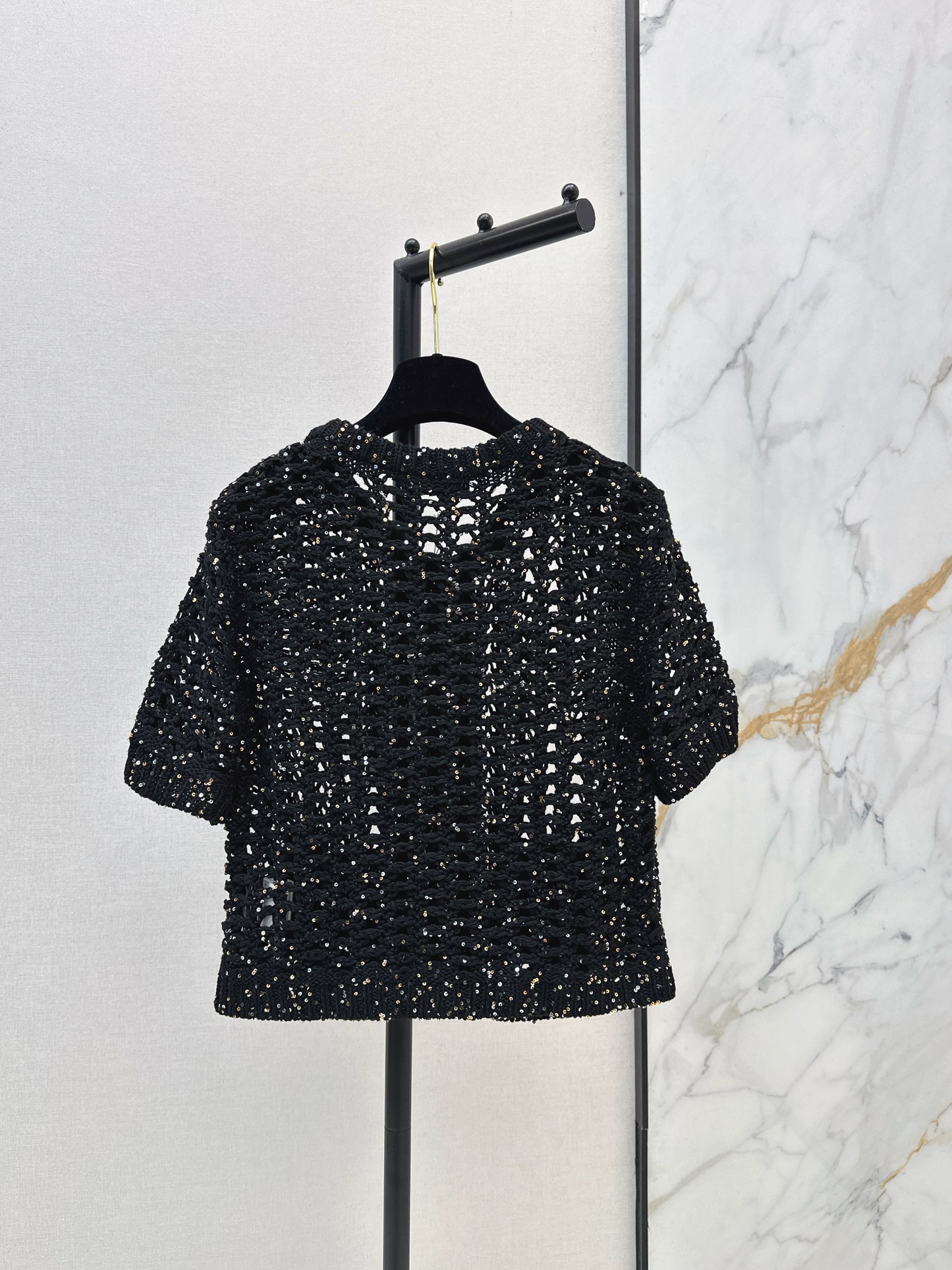 26SS New Colorful Sequin Knit Cardigan
