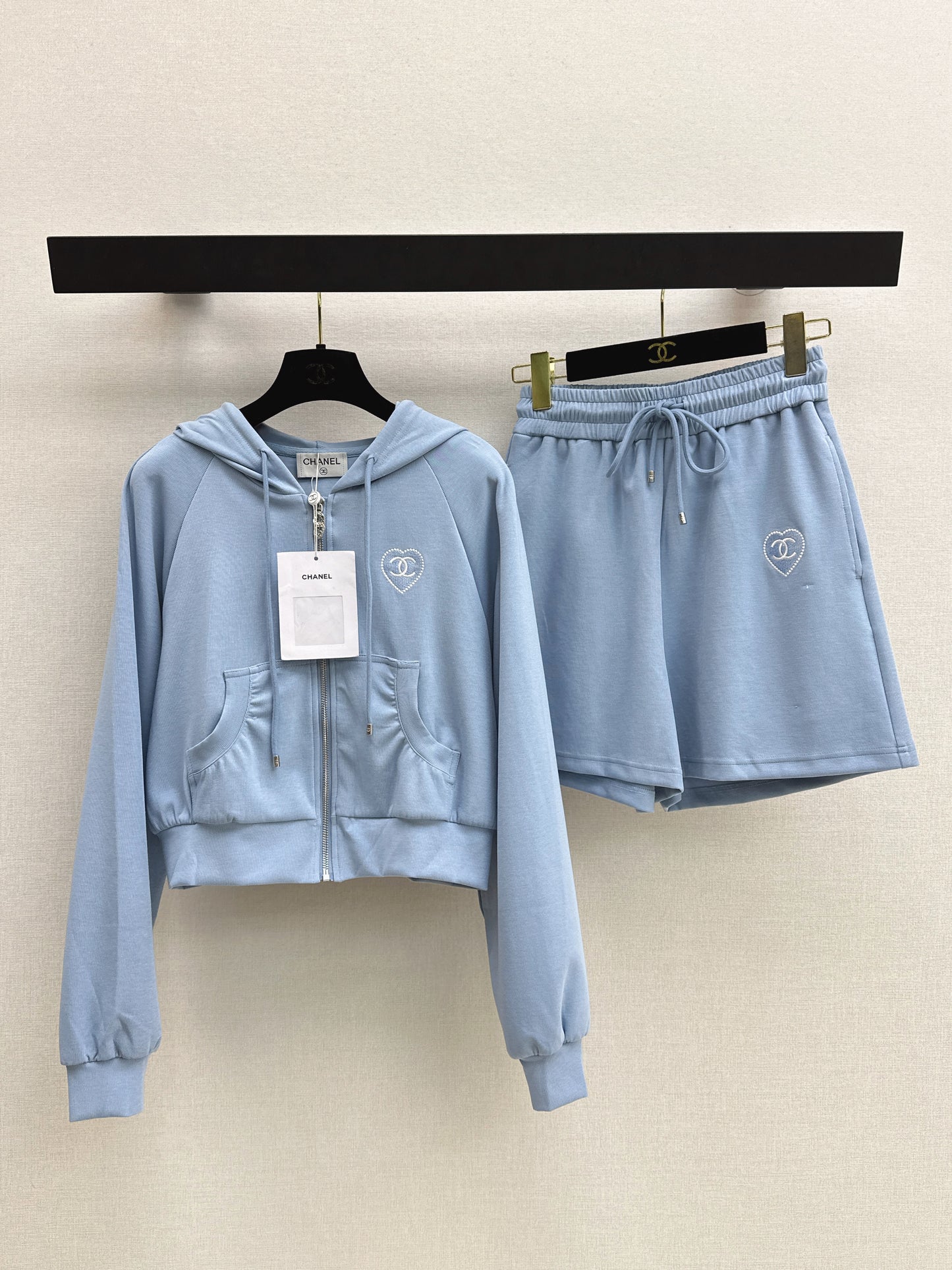 26SS Hooded Casual Jacket + Elastic-Waist Shorts