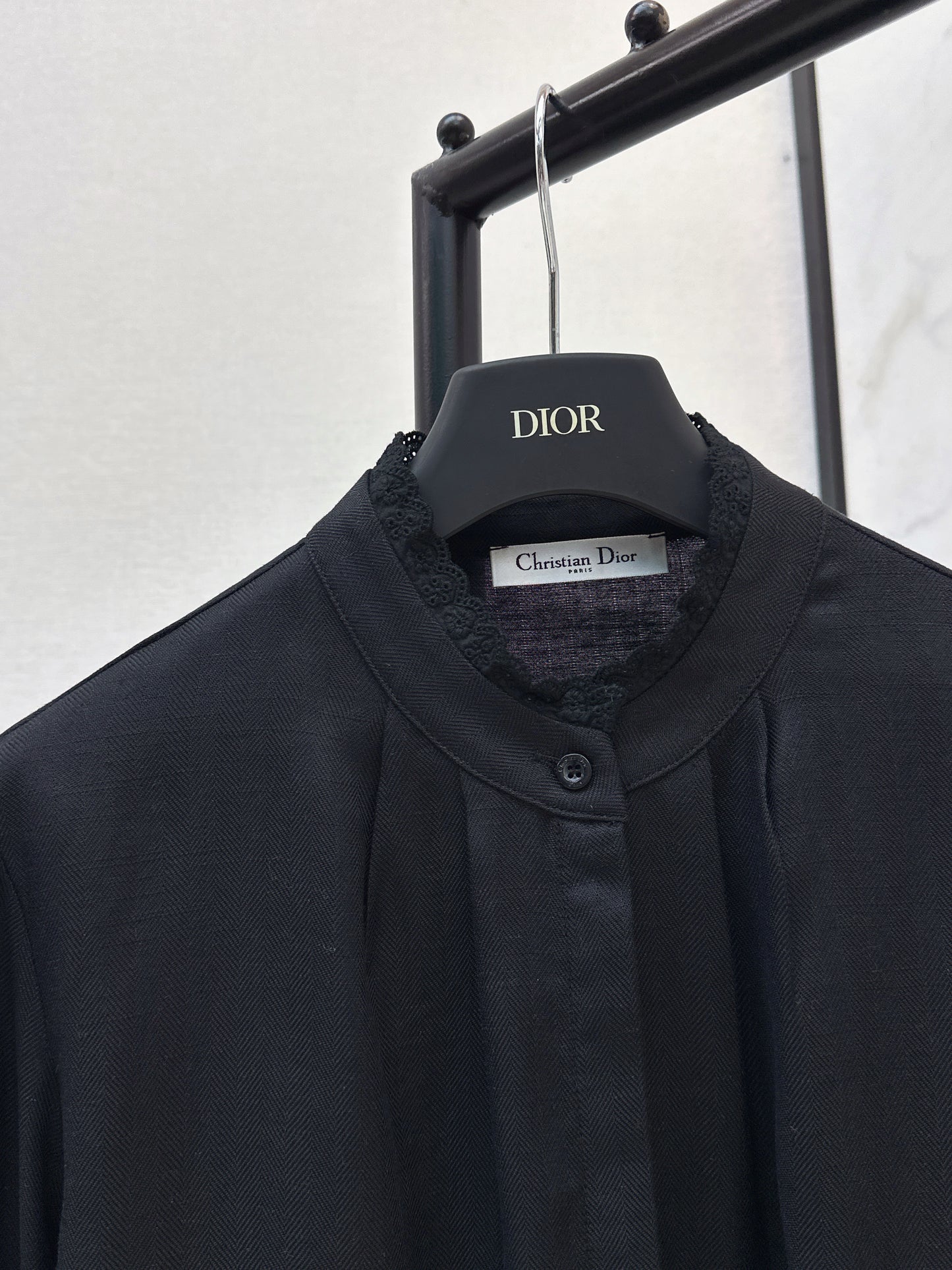 26SS — Bee-Embroidered Stand-Collar Shirt
