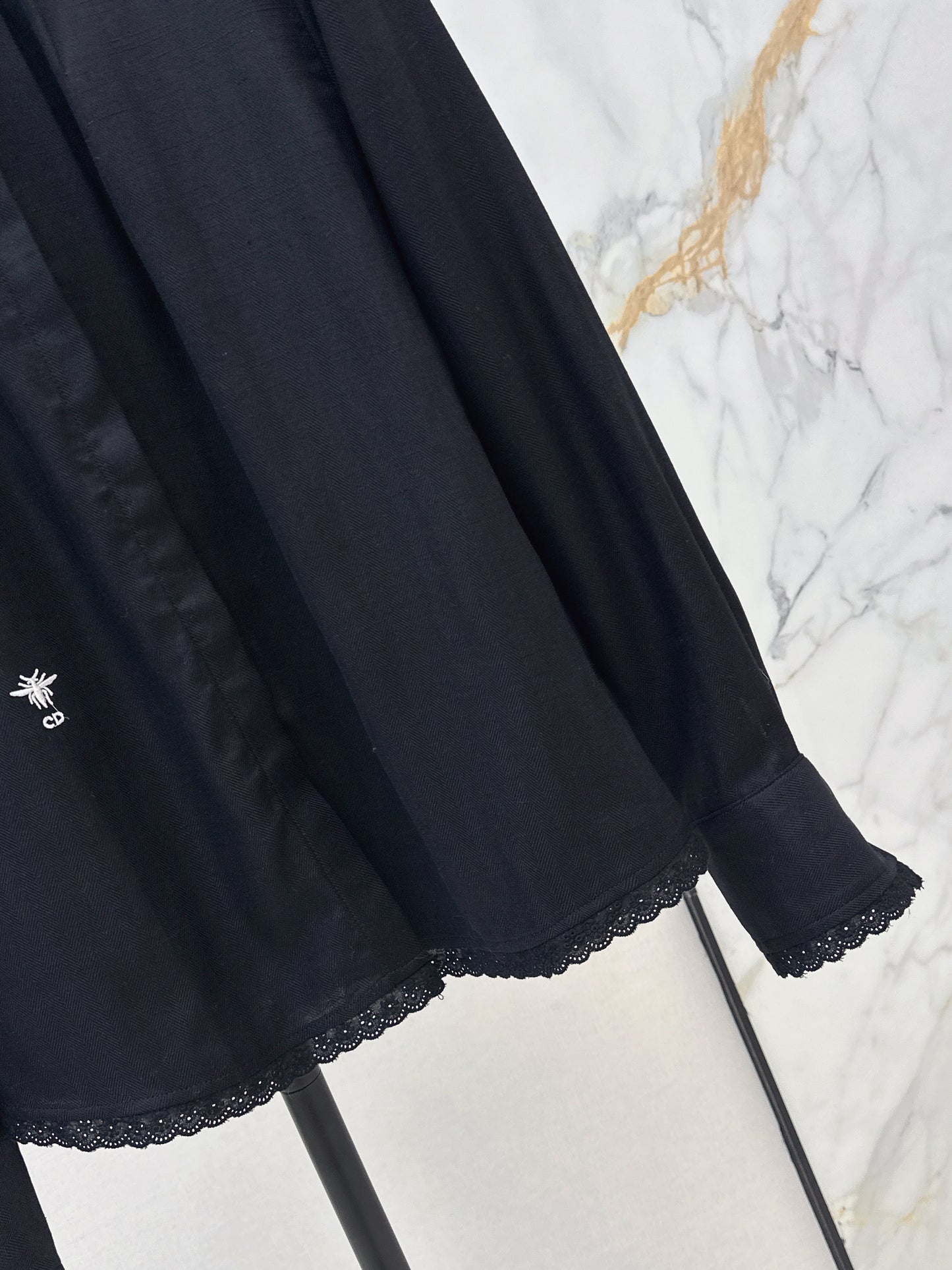 26SS — Bee-Embroidered Stand-Collar Shirt