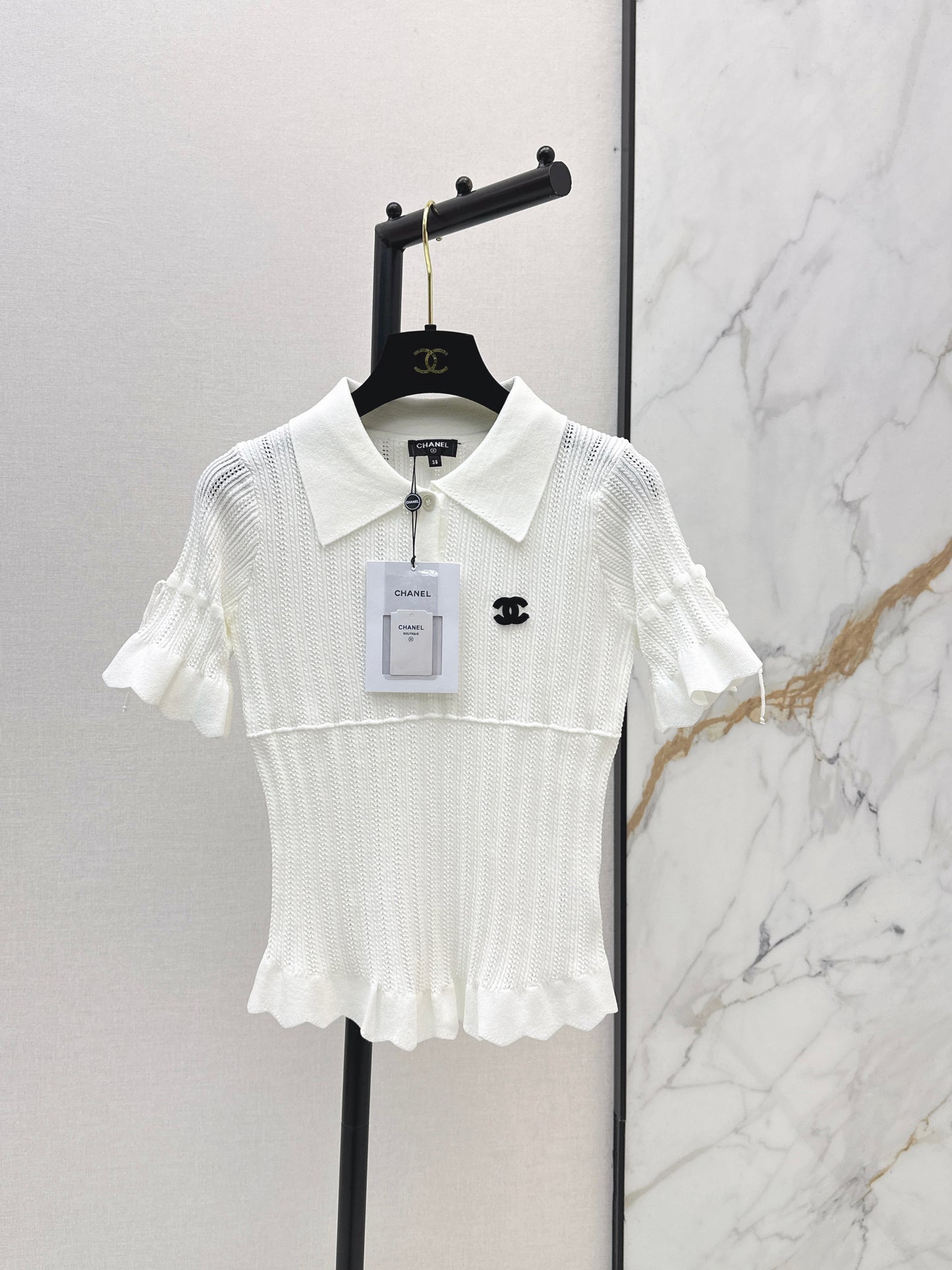 26SS New Vintage Style Knitted Short-Sleeve
