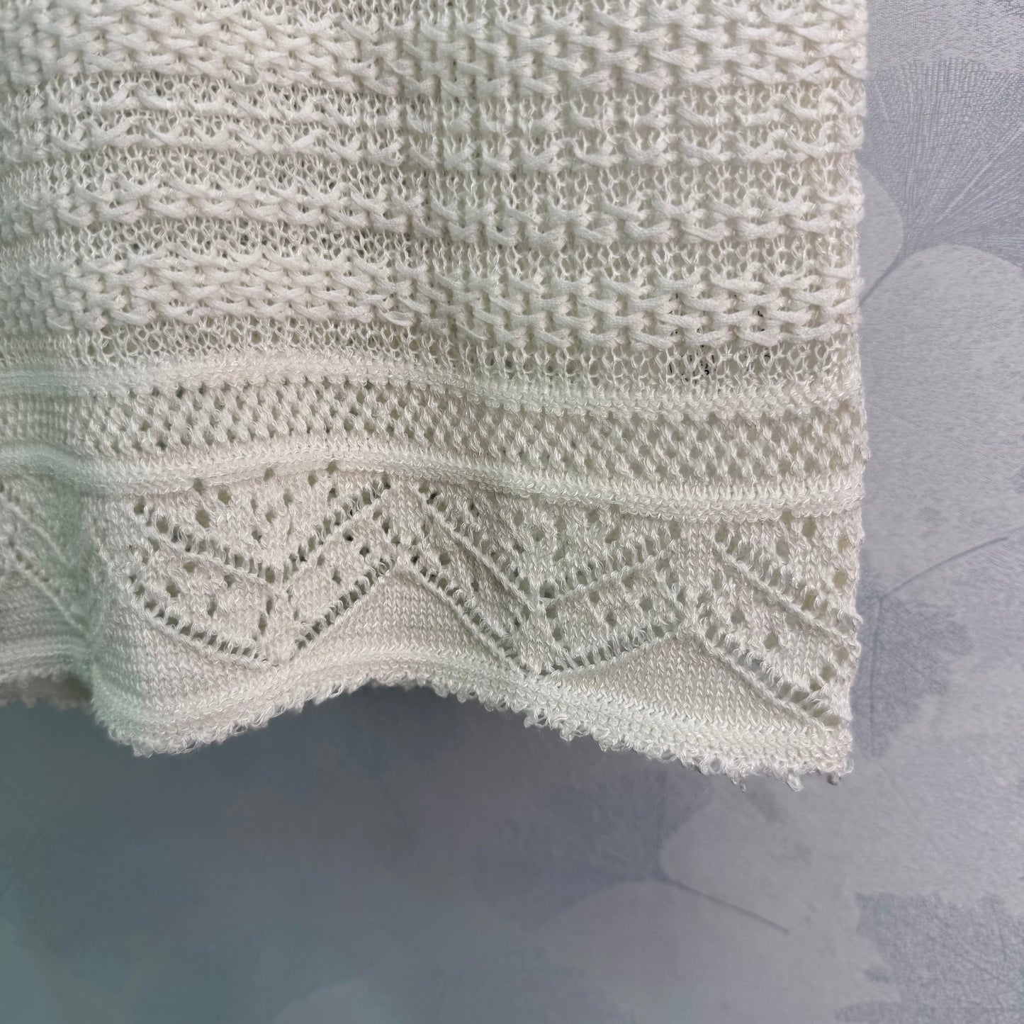 26  New White Open-Knit Vest