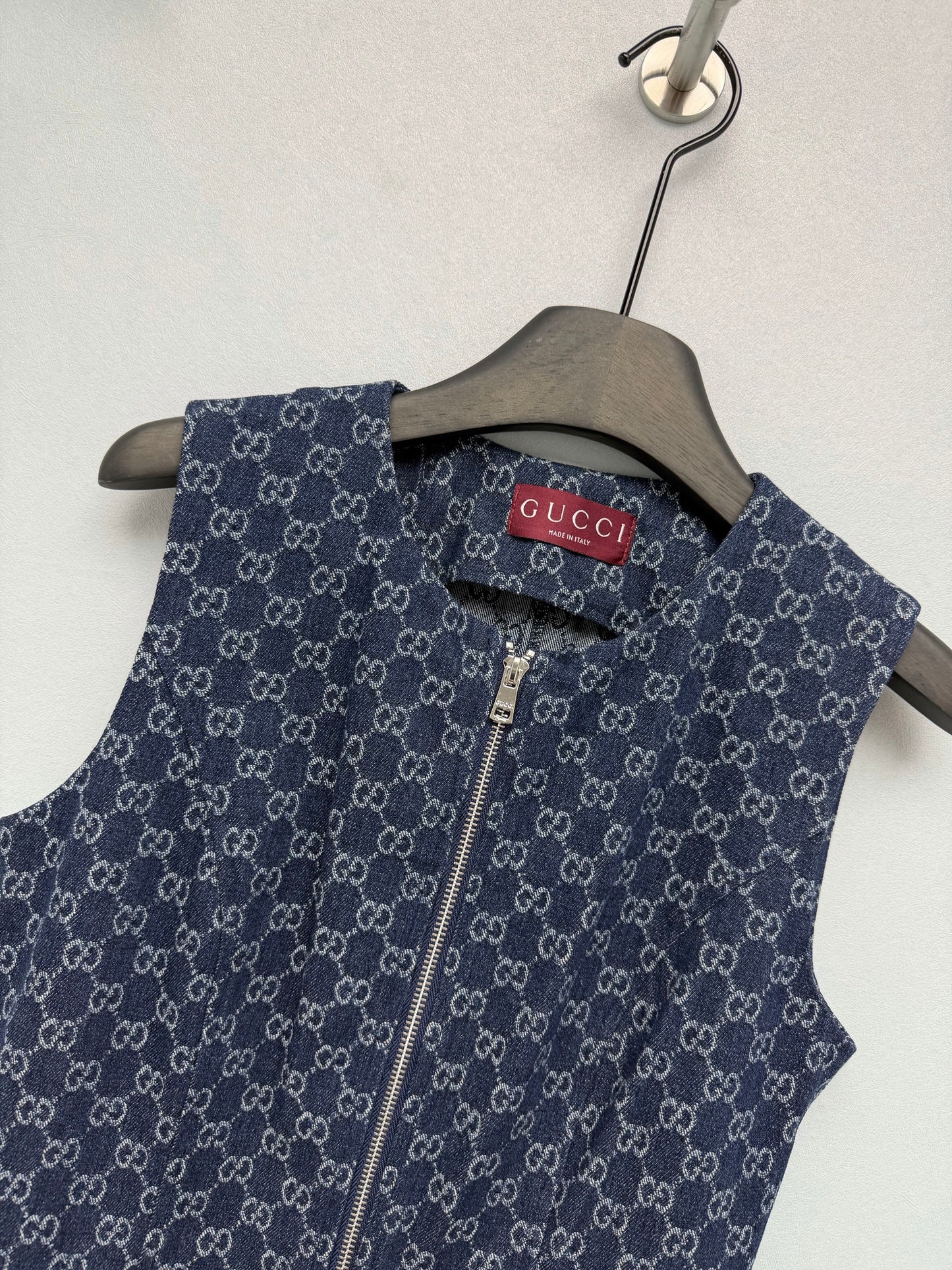 26  New Jacquard Denim Pinafore Dress