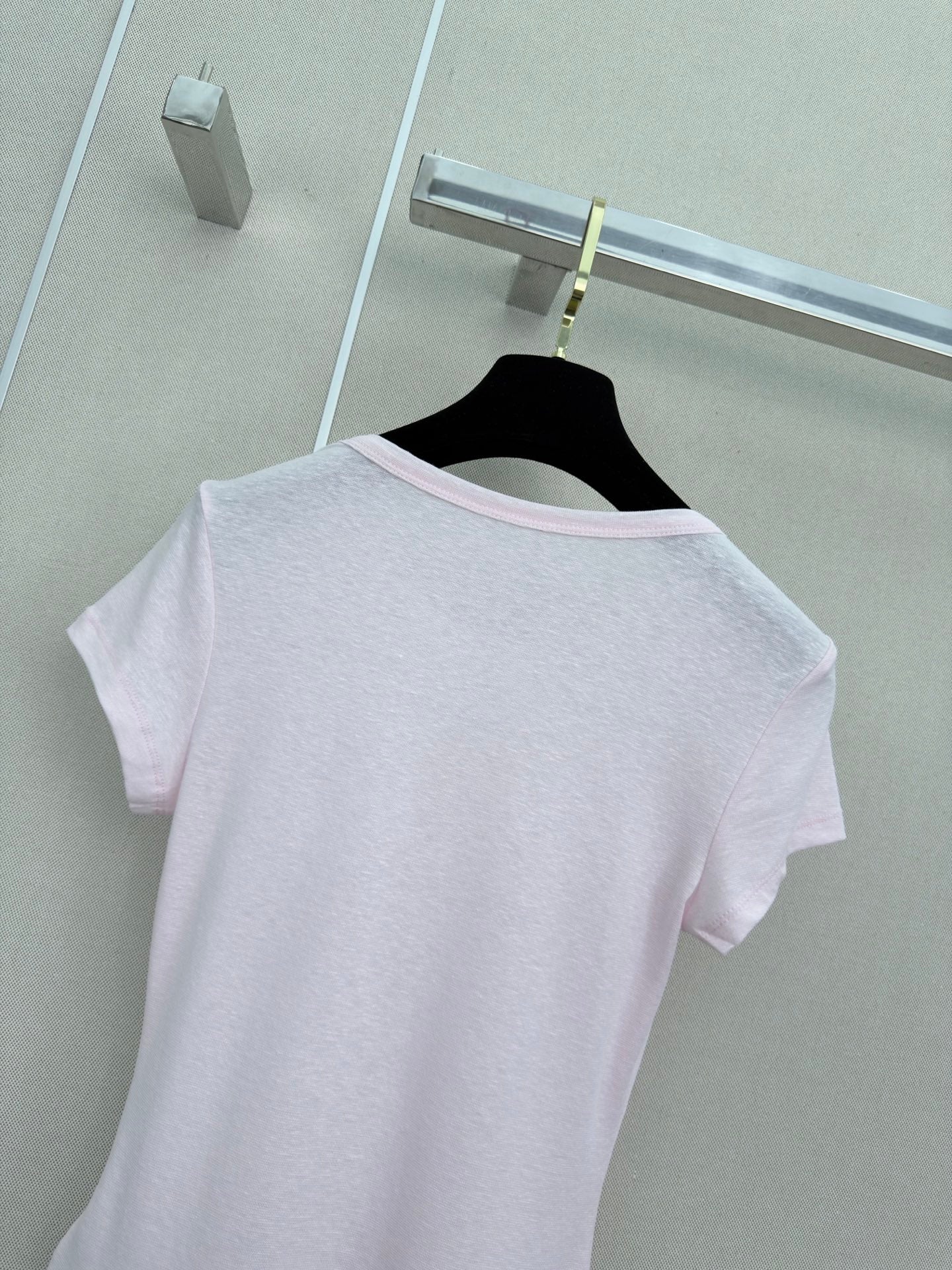 26 New Style: Beaded & Sequined Letter Crewneck Short-Sleeve Top