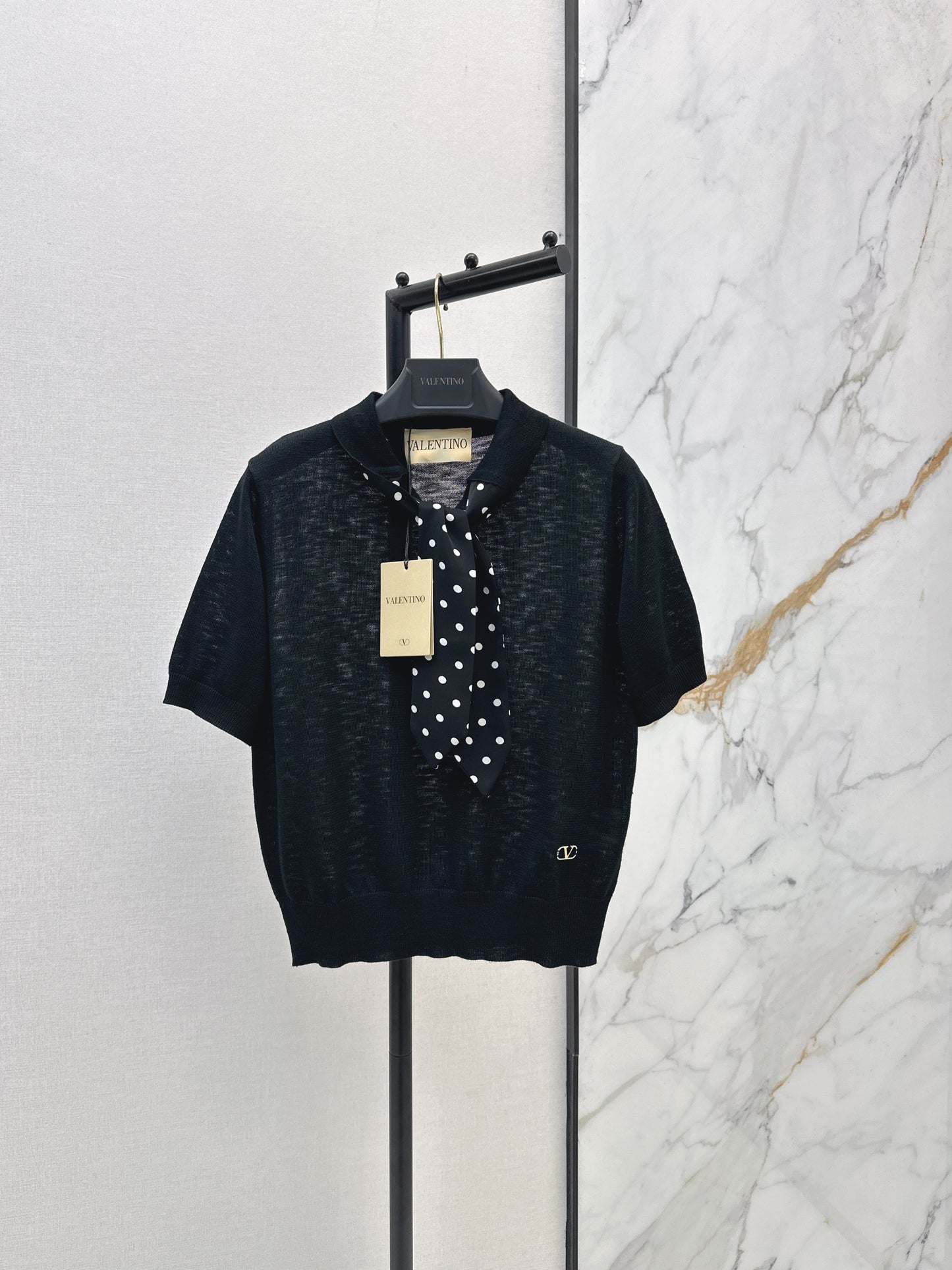 26SS — New Polka-Dot Short-Sleeve Top with Streamers
