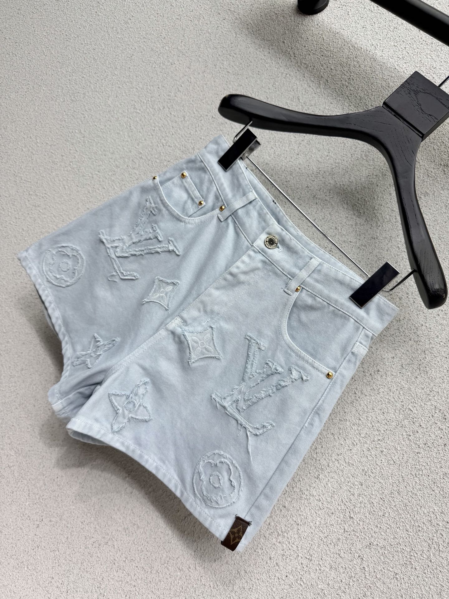Jacquard Denim Shorts