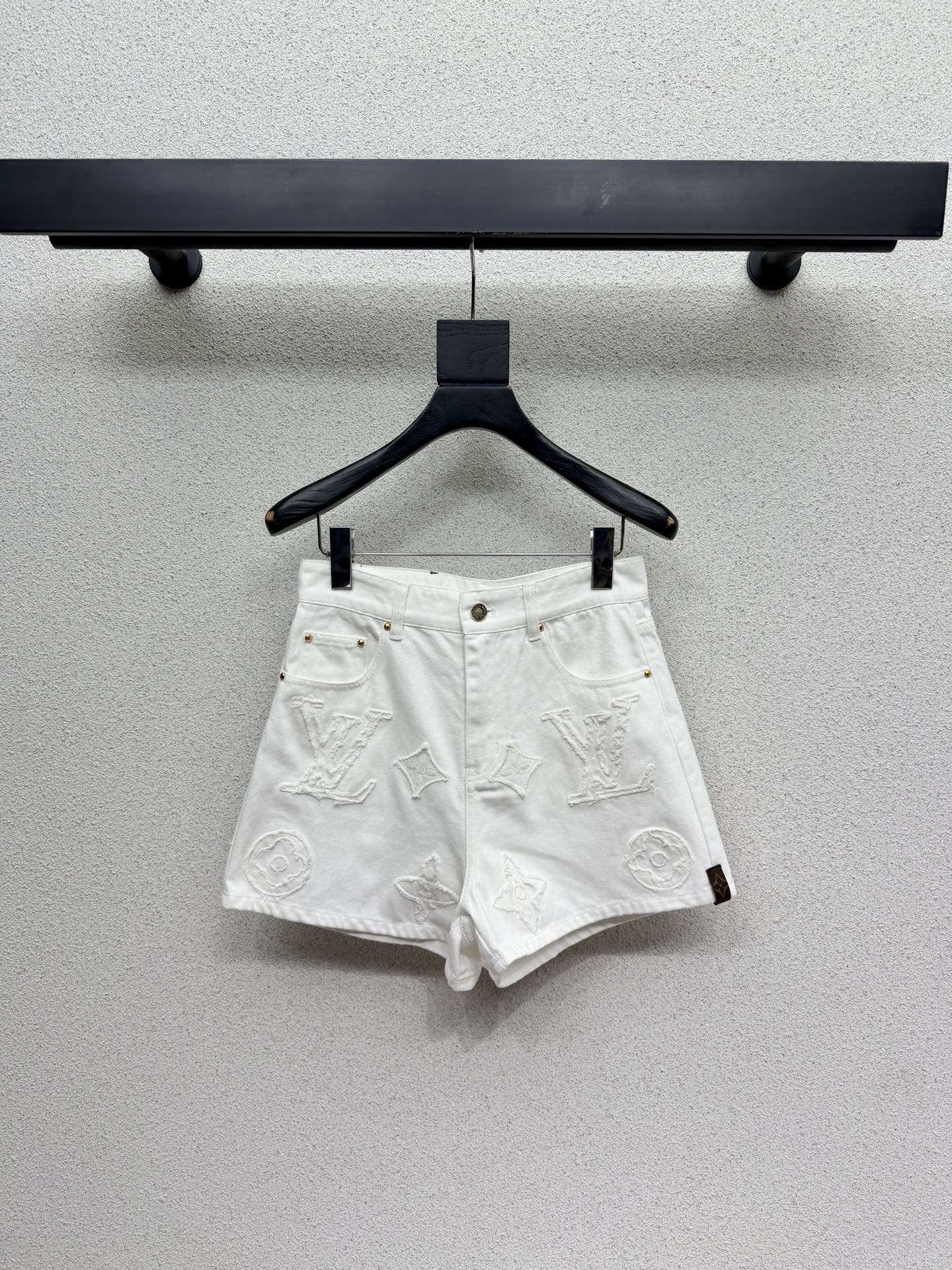Jacquard Denim Shorts