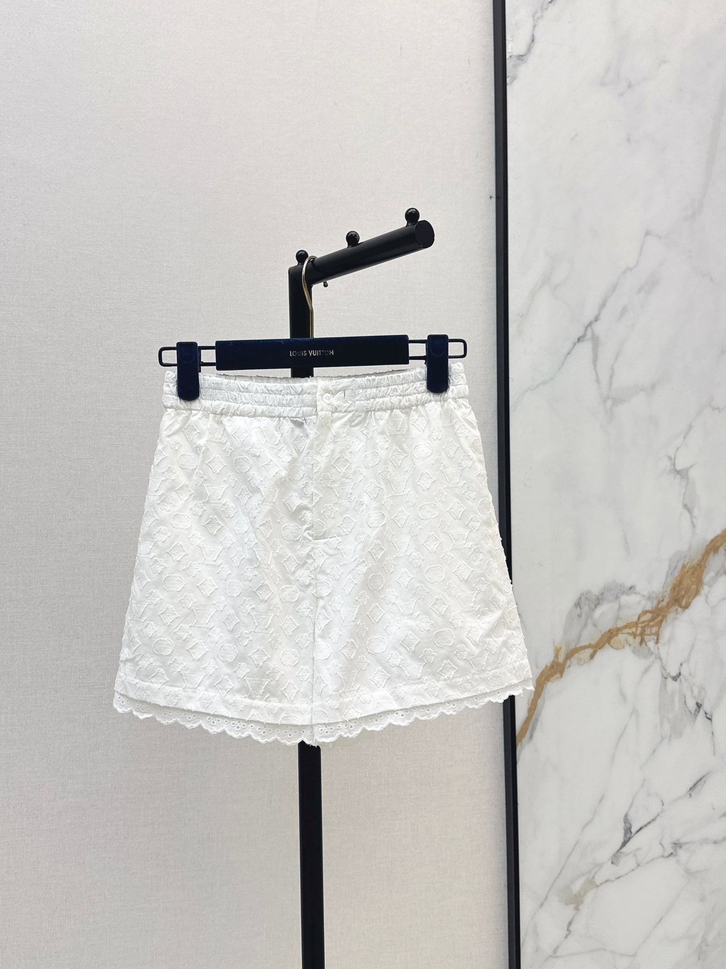 26SS — New M Jacquard Pure Cotton White Lace Shorts