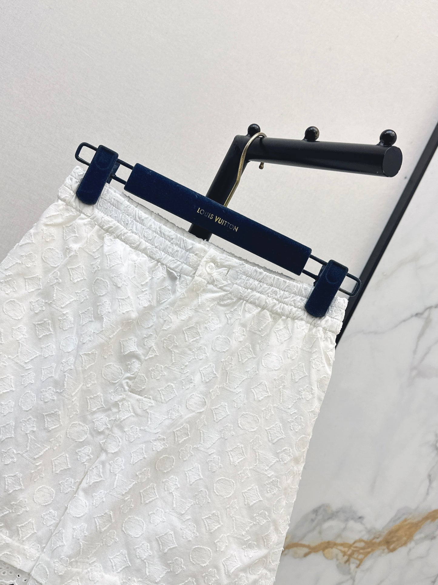 26SS — New M Jacquard Pure Cotton White Lace Shorts