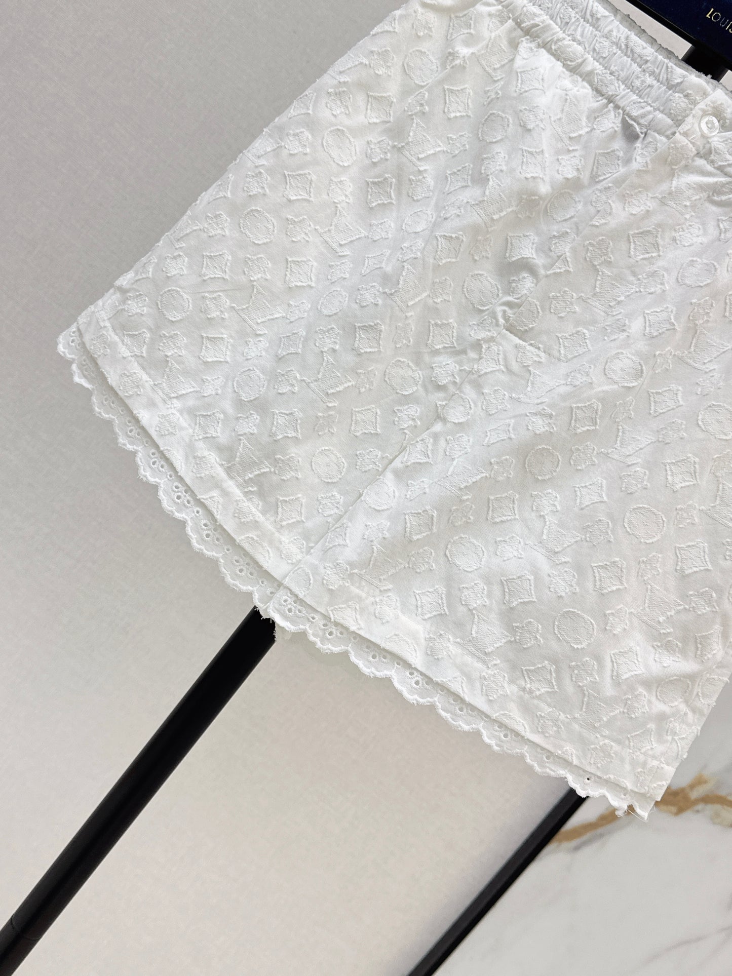 26SS — New M Jacquard Pure Cotton White Lace Shorts