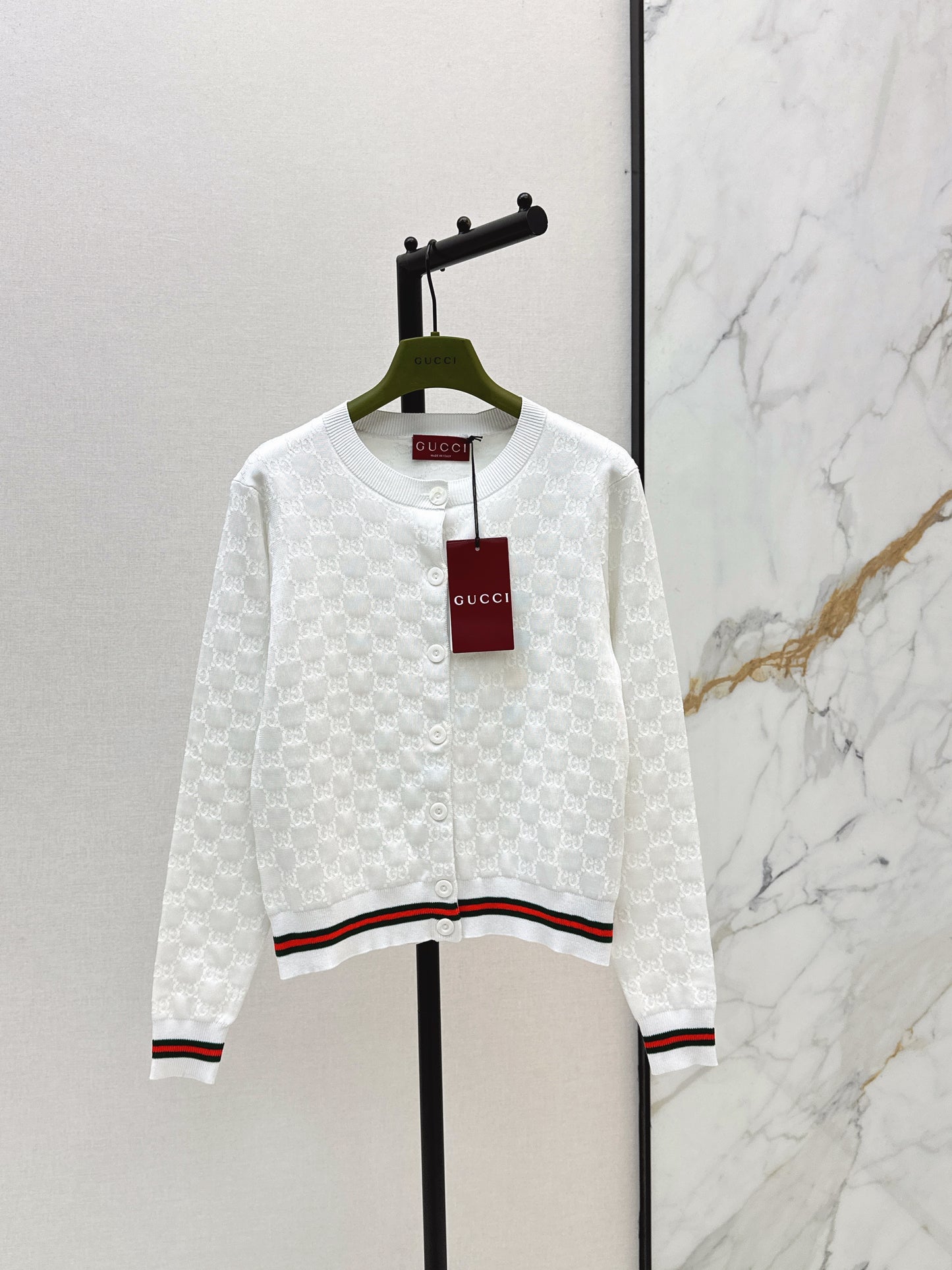 26SS - New Jacquard Crew Neck Cardigan