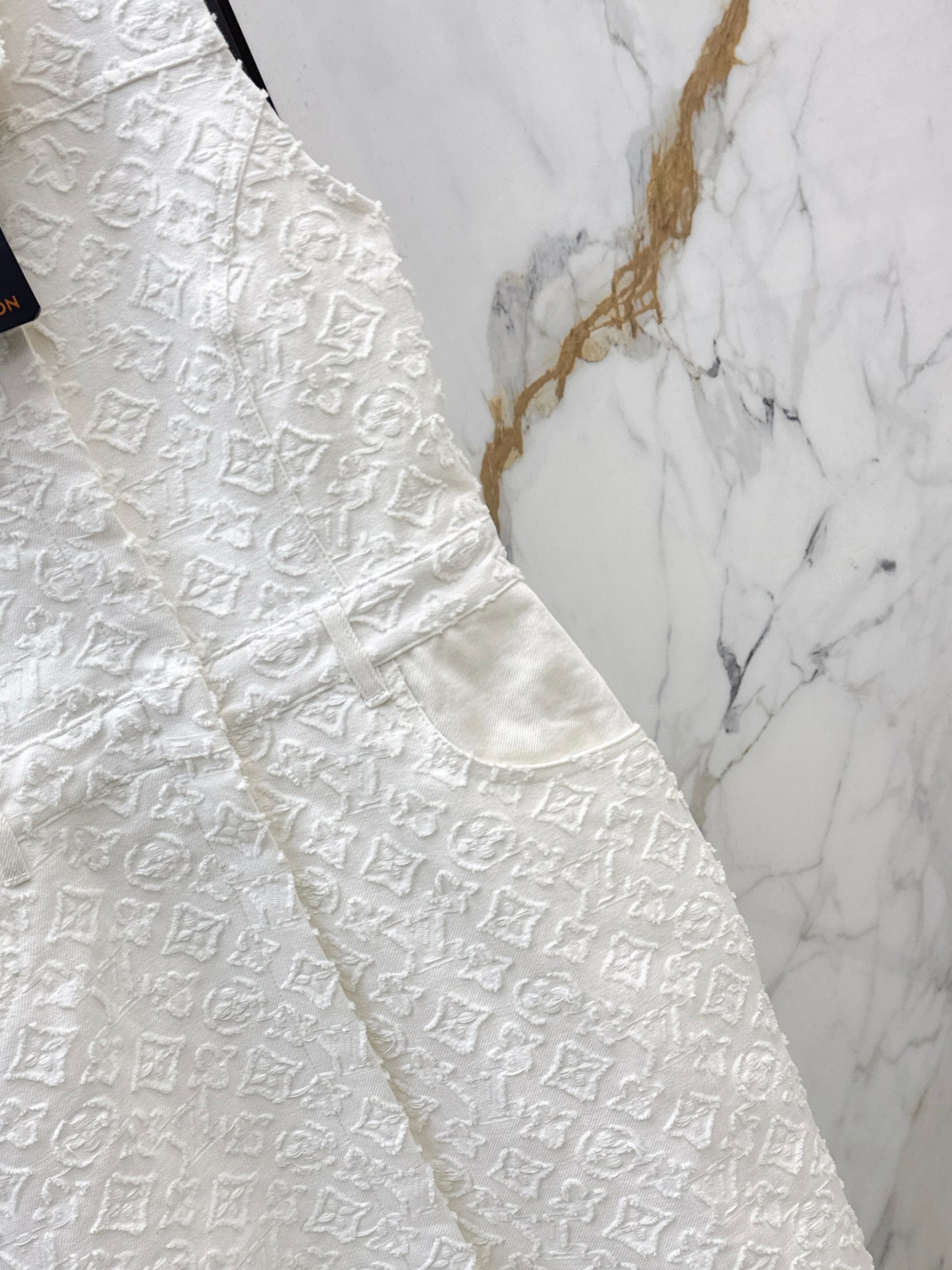 26 New Jacquard White Denim Dress