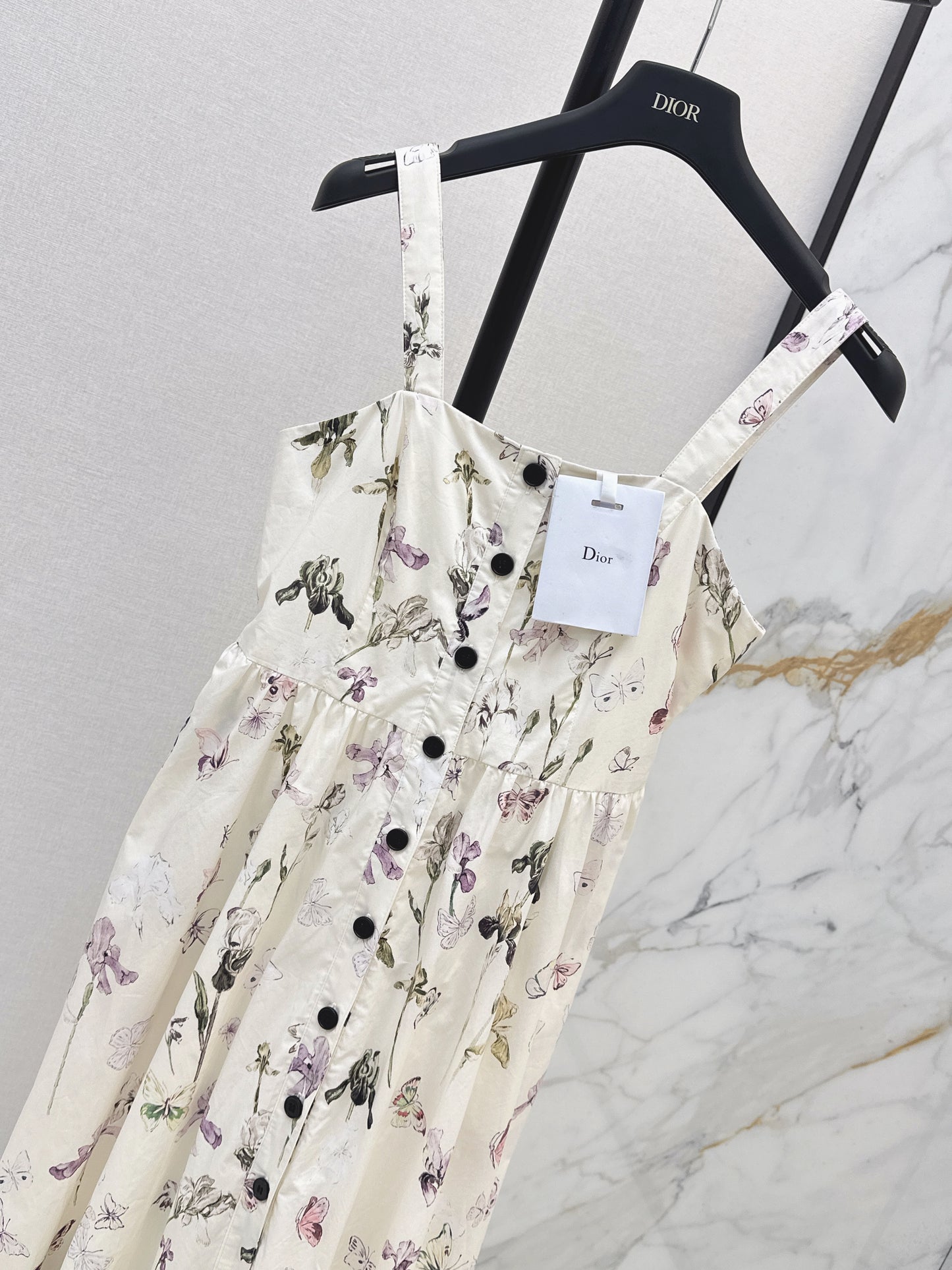 26SS — New Butterfly and Iris Floral Print Sundress