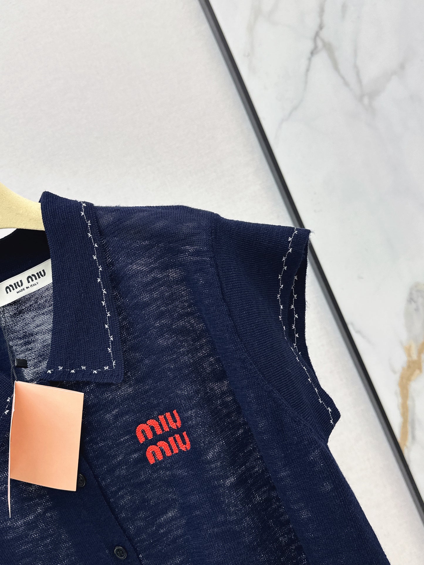 26SS - New Letter Embroidery Drop-Shoulder Knit Sweater