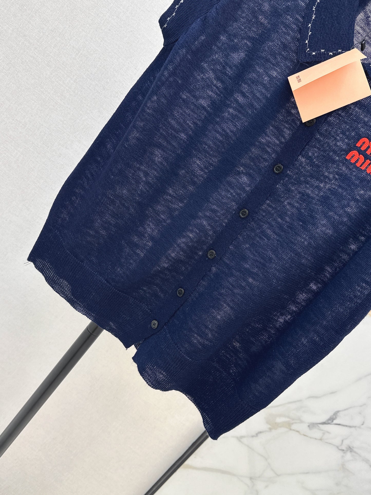 26SS - New Letter Embroidery Drop-Shoulder Knit Sweater